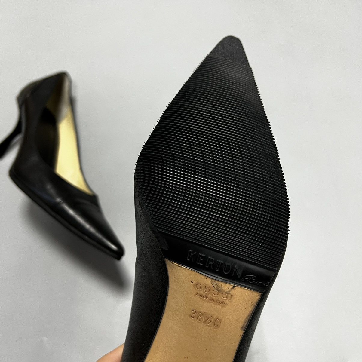 Gucci Gucci Black Pumps Leather Luxury Size US 7.5 / IT 37.5 - 17 Thumbnail