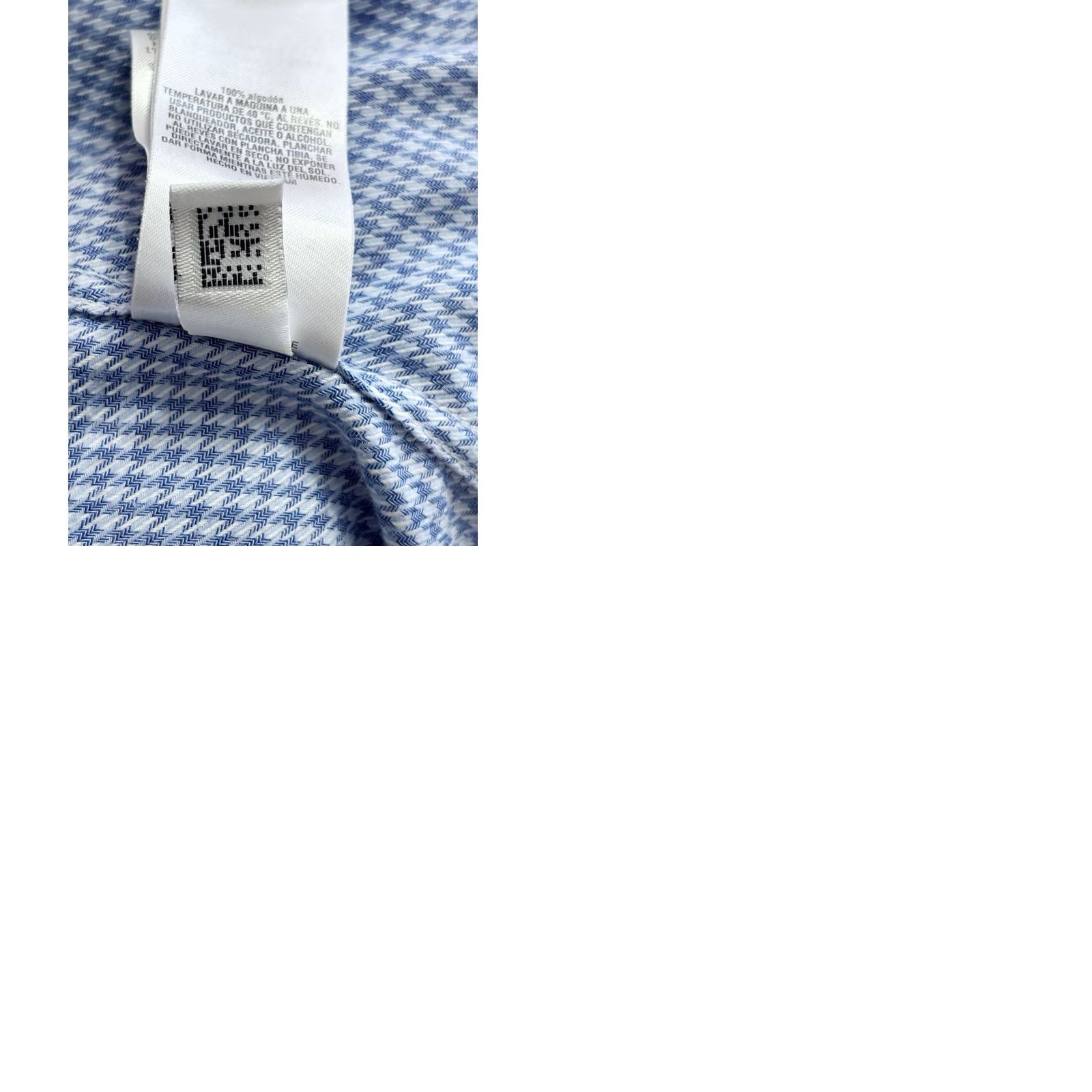 Ted Baker Ted Baker Formal Shirt Size 16.5” Mens Houndstooth Paisley Blue White VGC Size 46R - 9 Thumbnail
