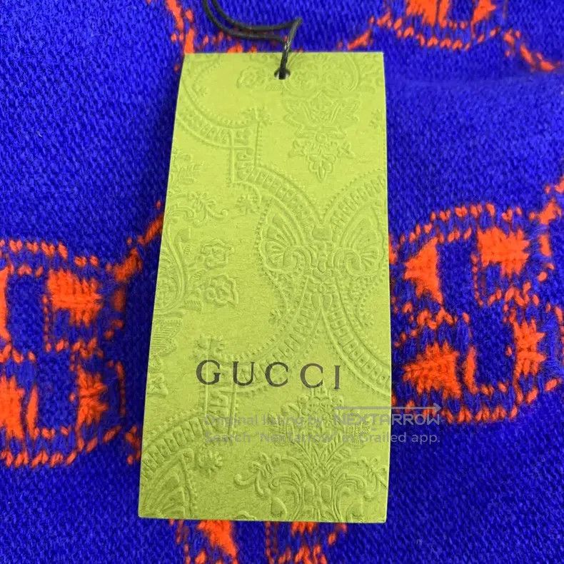 Gucci Gucci 22 dark blue logo jacquard full-print wool round-nec Size US M / EU 48-50 / 2 - 6 Thumbnail