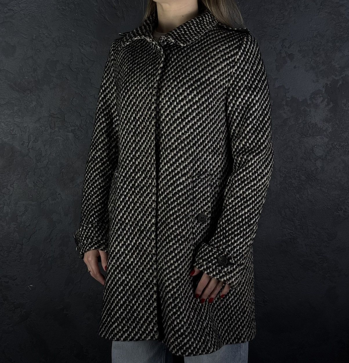 Burberry Prorsum Burberry Prorsum Women’s Wool Coat Houndstooth Size M / US 6-8 / IT 42-44 - 1 Thumbnail