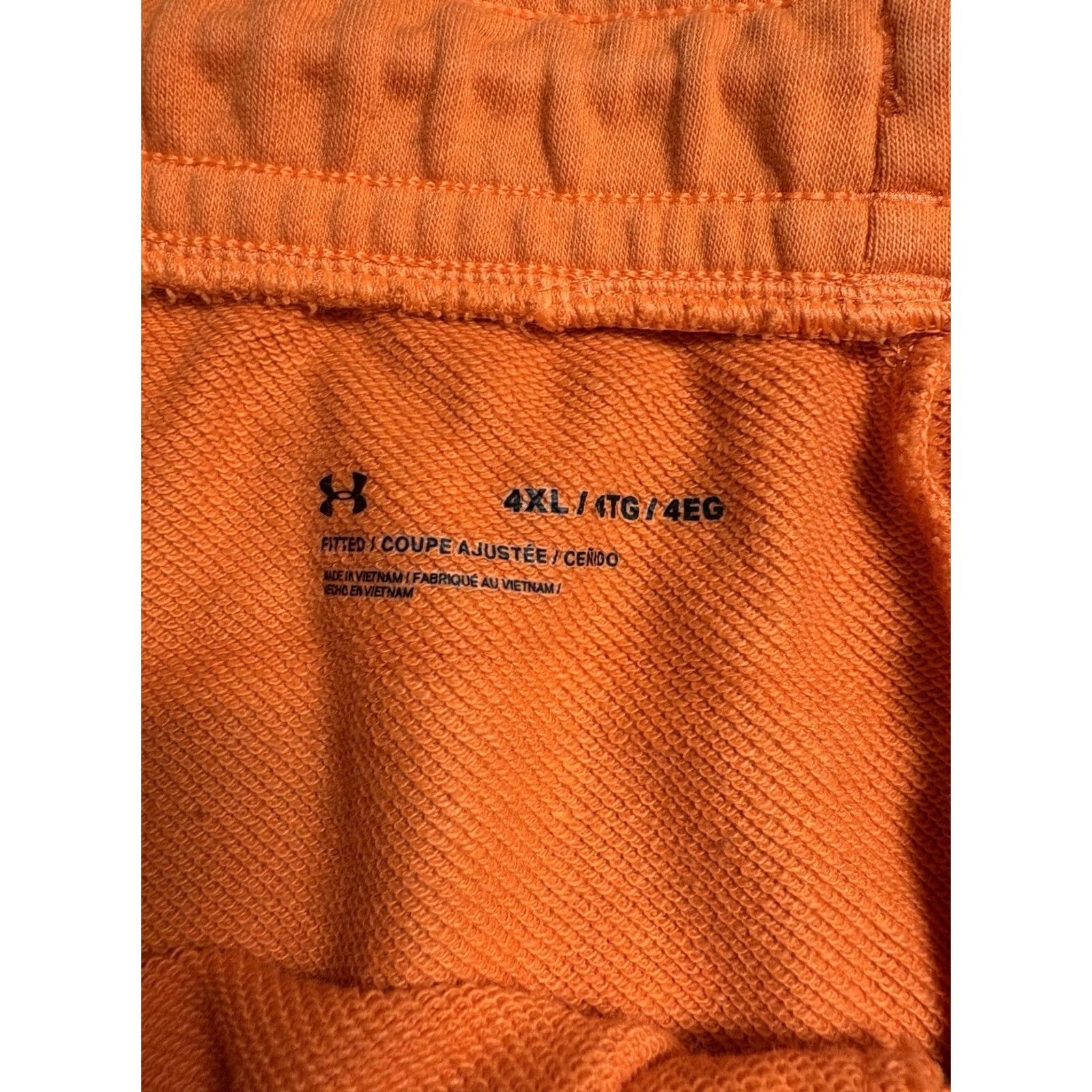 Under Armour Under Armour Shorts Mens 4XL Orange Soft Fleece Line 10” Inseam Casual Gym Size US 39 - 3 Thumbnail