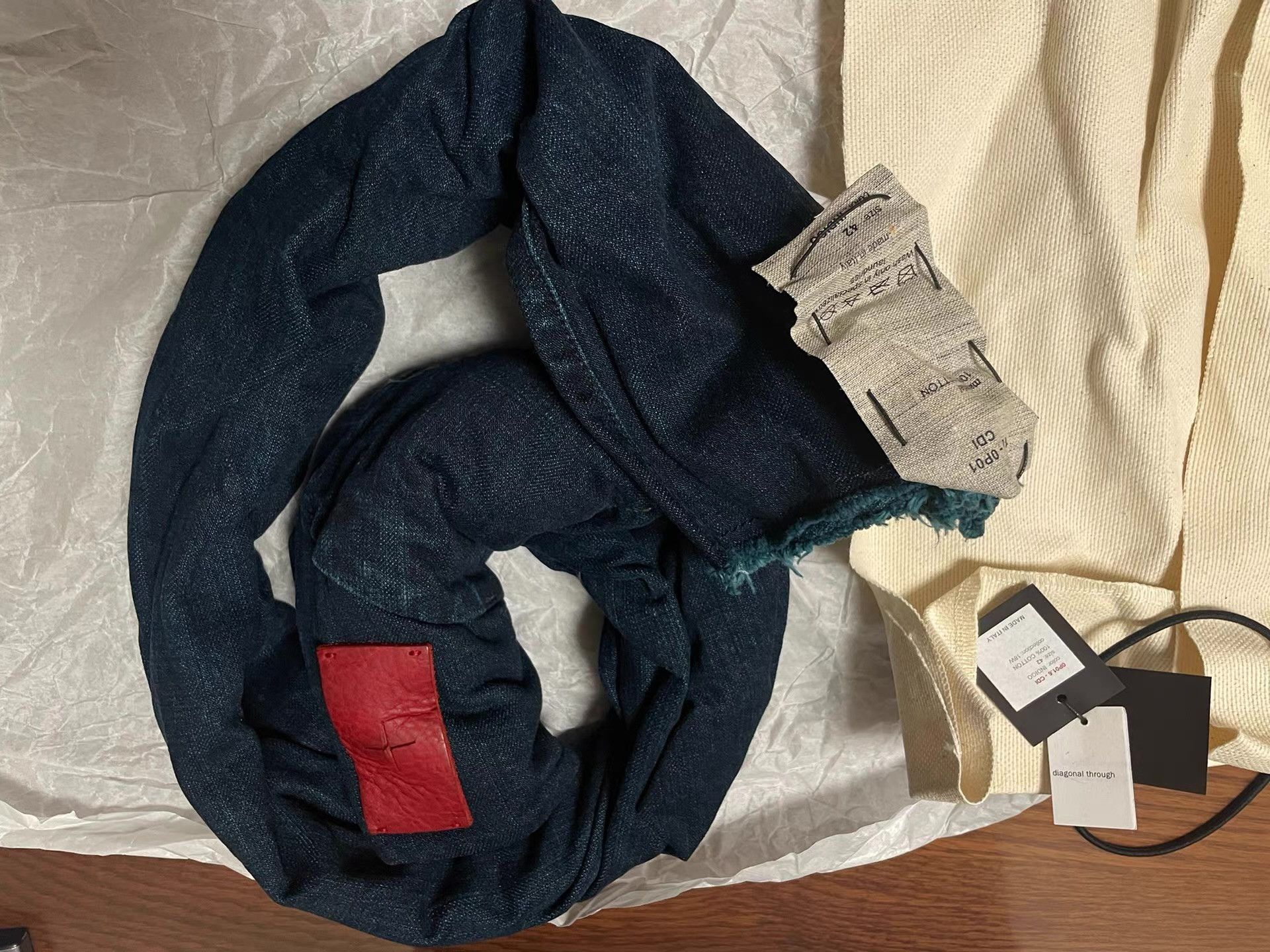 Ma+ m.a+18AW limited‑edition blue contrast‑stitch jeans Ｑ25 Size US 32 / EU 48 - 2 Thumbnail