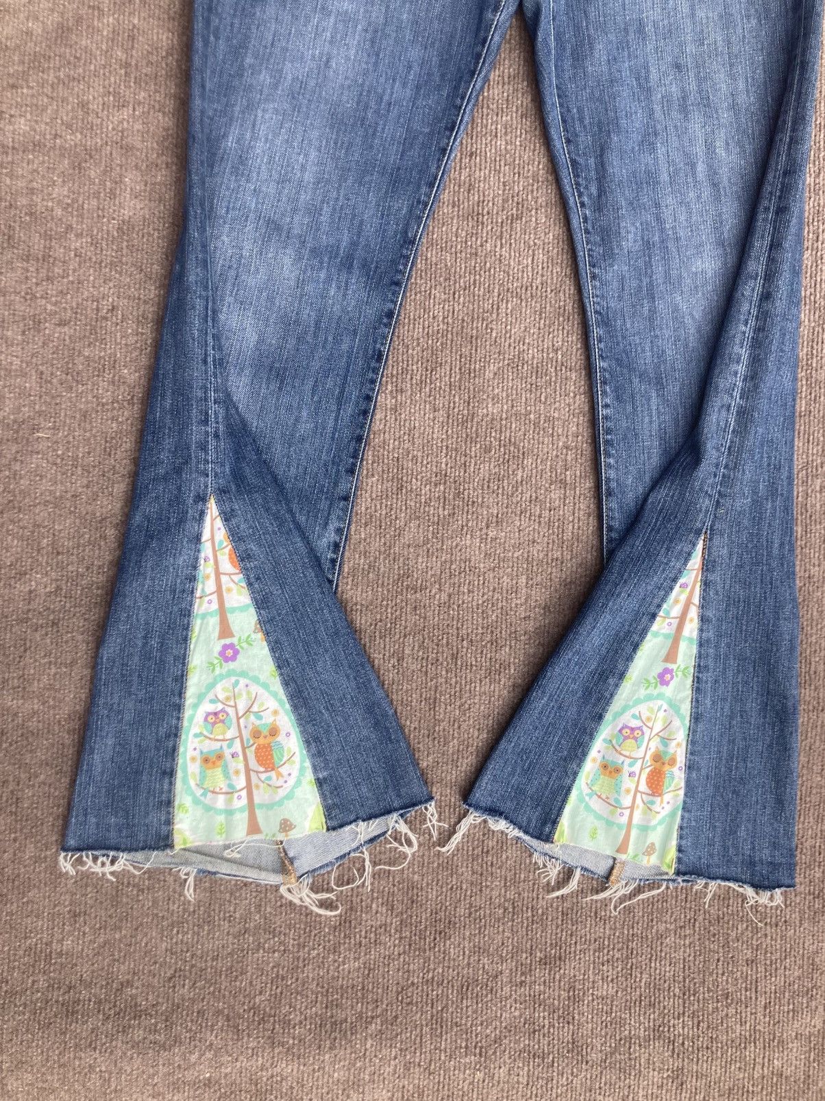 Lucky Brand Vtg Y2k Lucky Brand Easy Rider Owl Gusset Flare Jean 29 USA Size 29" - 2 Thumbnail