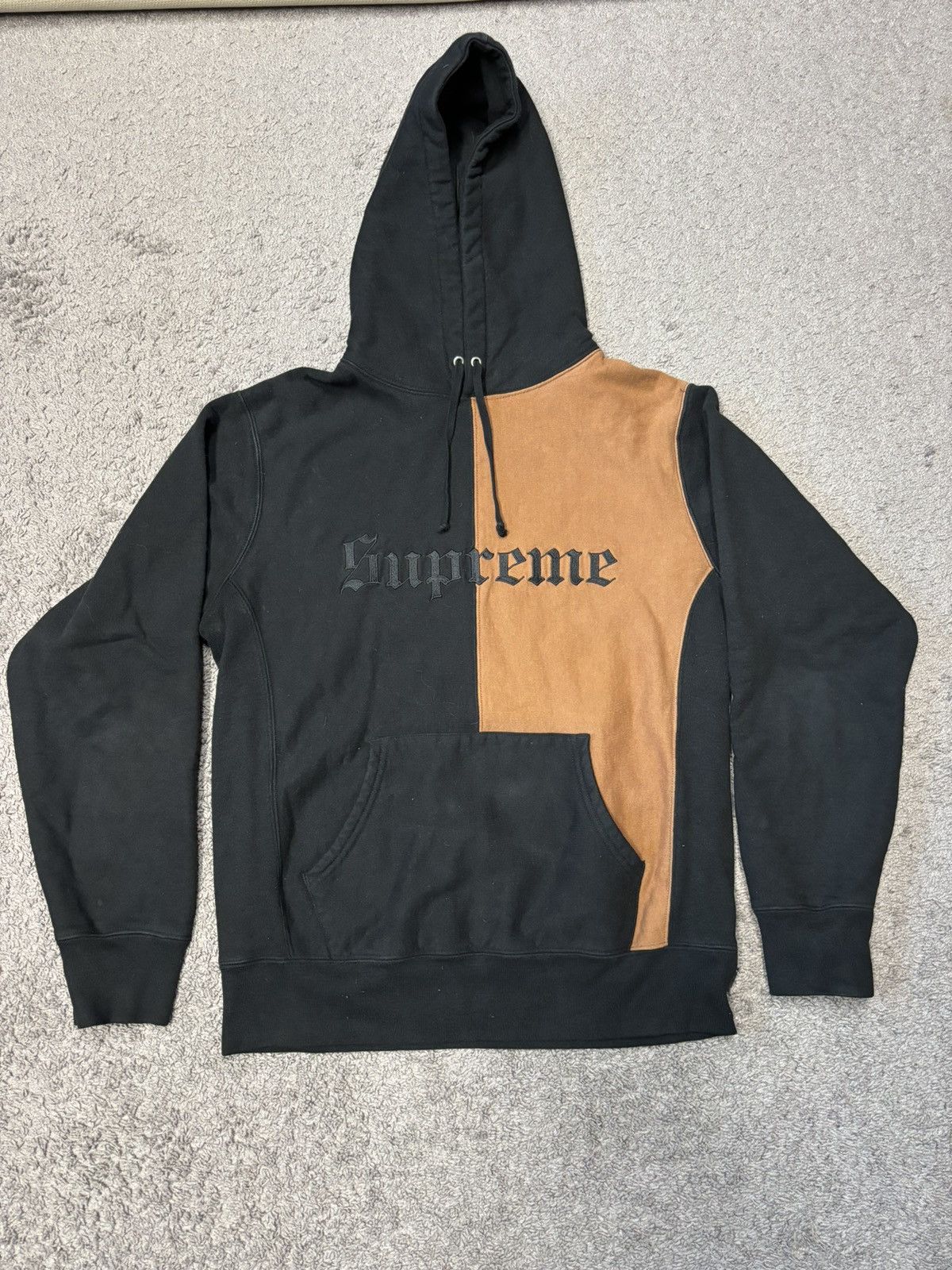 Supreme Supreme Split Old English Hooded Sweatshirt Grailed