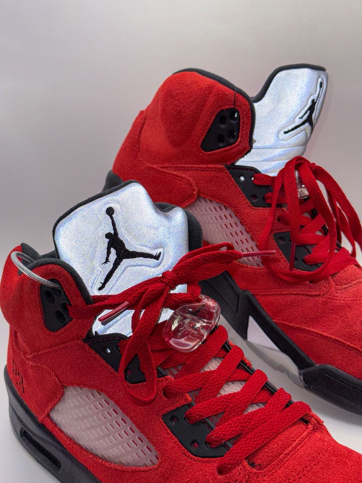 Nike Nike Air Jordan 5 Retro Raging Bull 2021 Fire Red Suede Size US 11 / EU 44 - 6 Thumbnail