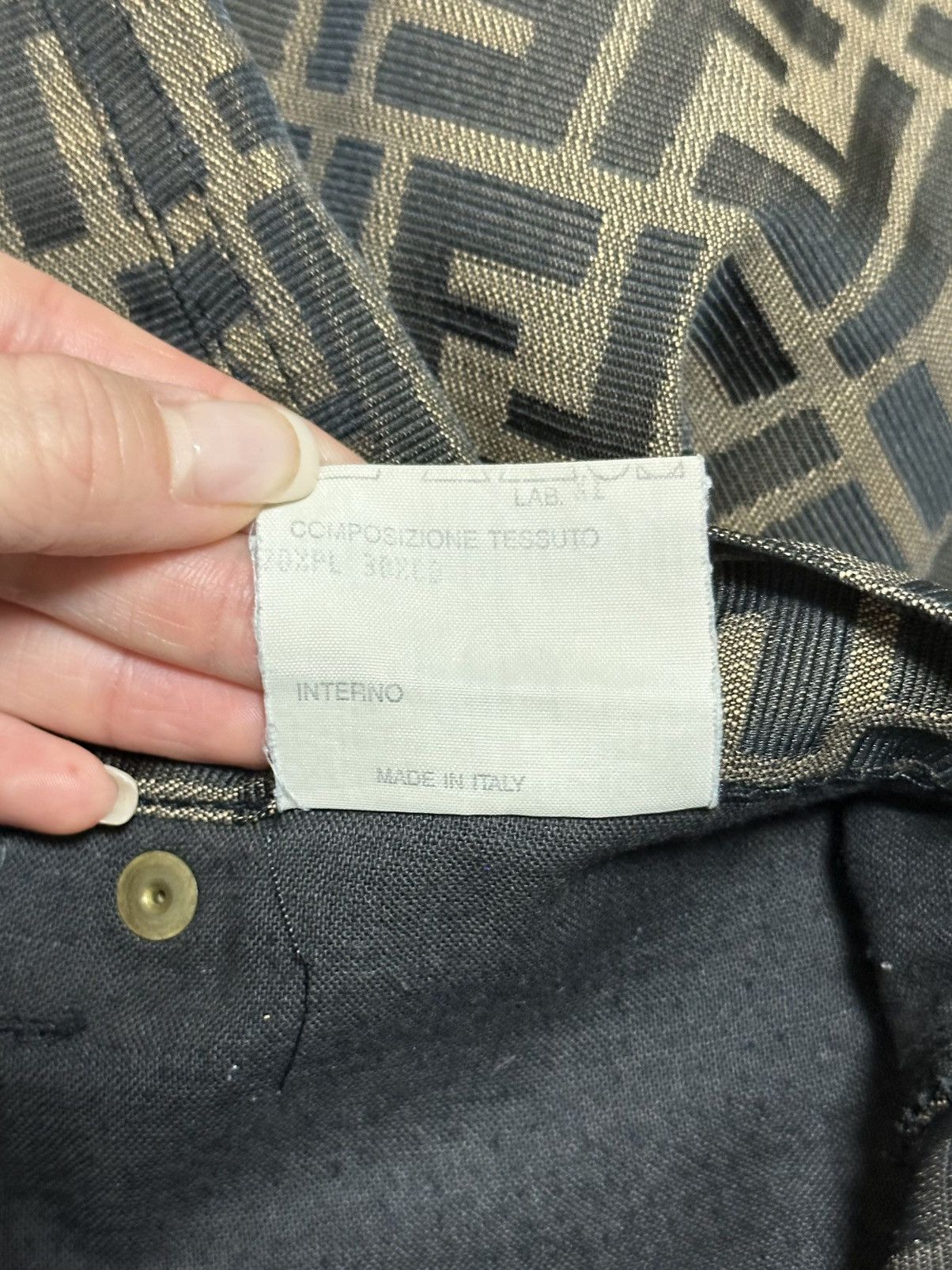 Fendi FENDI Vintage FF Zucca Monogram High Rise Straight Leg Pants Size 28" / US 6 / IT 42 - 8 Thumbnail