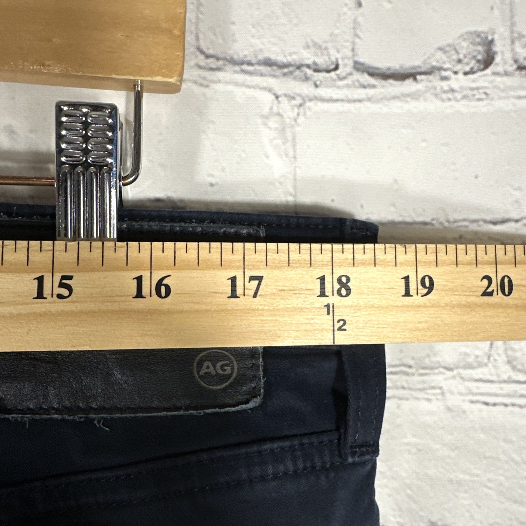 Vintage AG Adriano Goldschmied The Everett Slim Straight Jeans 36 Navy Blue Cotton Denim 34 Inseam Men Regular Zip Size US 36 / EU 52 - 4 Thumbnail