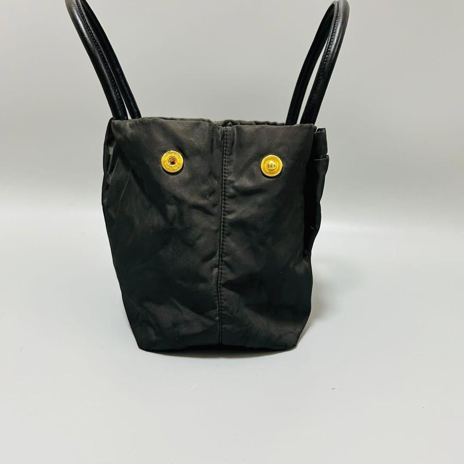 Prada Prada - Black Nylon and Leather Bow Detail Size ONE SIZE - 4 Thumbnail
