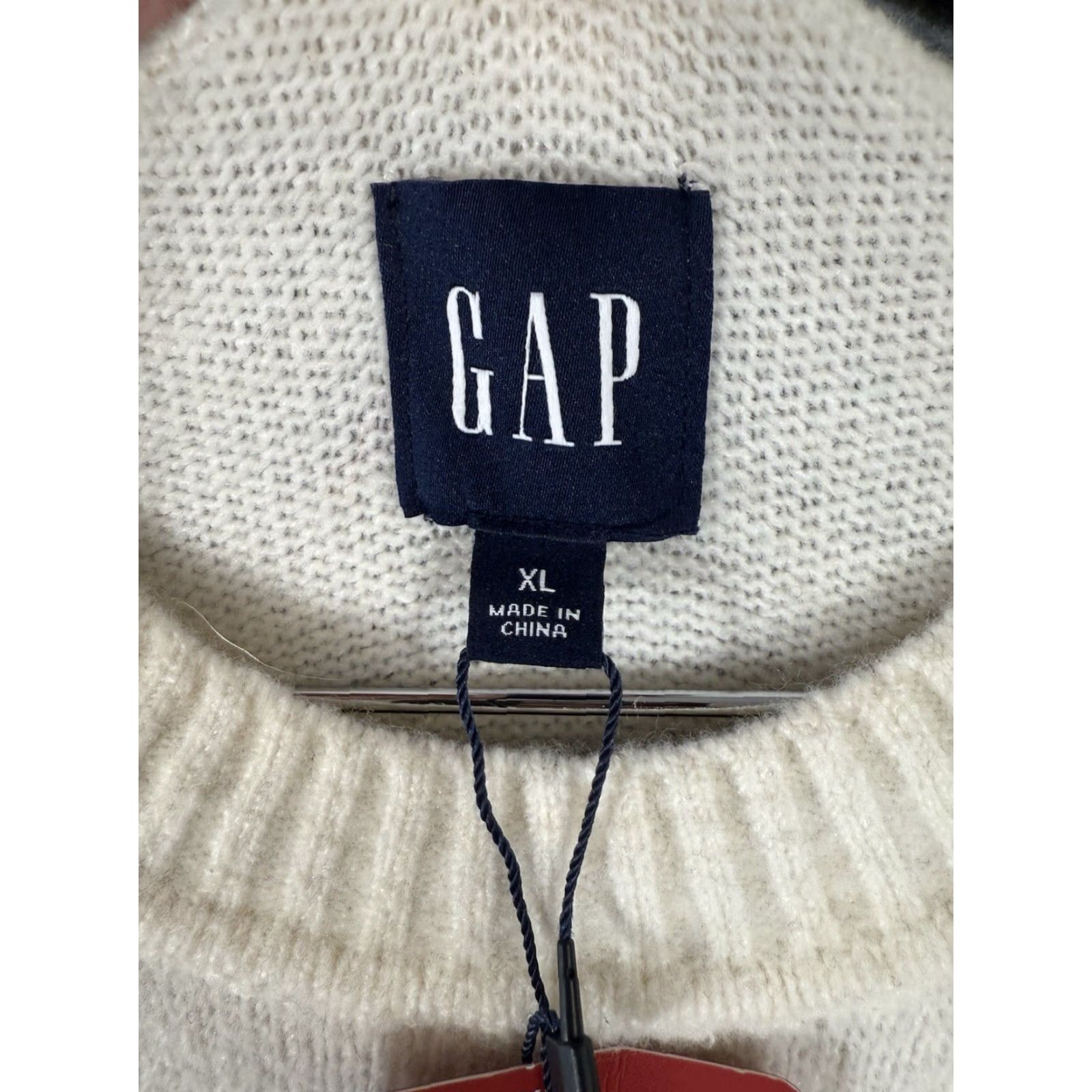 Gap Gap Pullover Sweater Mens XL Ivory Wool Blend Raglan Sleeve NWT Size US XL / EU 56 / 4 - 6 Thumbnail