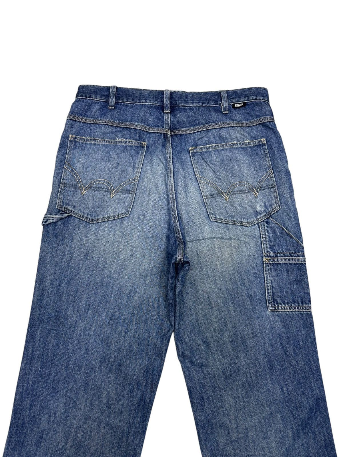 Kapital 🔥EDWIN WORKWEAR BAGGY JEANS DISTRESSED DENIM JEANS Size US 34 / EU 50 - 5 Thumbnail