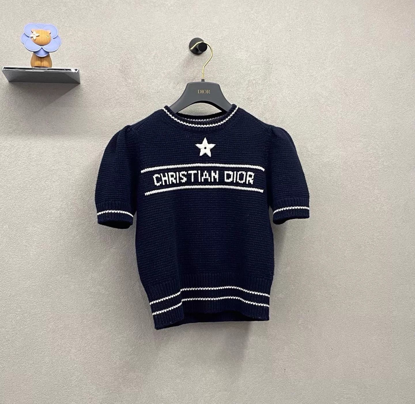 Dior Dior Star Motif Knit Crew Neck SS Navy Blue Jisoo Size XS / US 0-2 / IT 36-38 - 3 Thumbnail