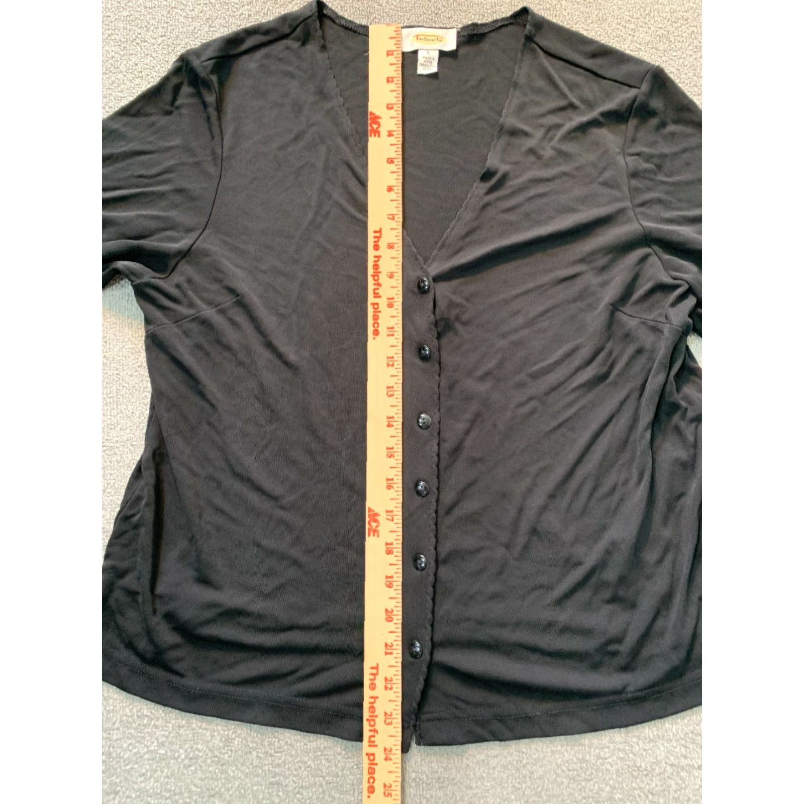 Talbots Talbots Shirt L Long Sleeve Black Button Up Womens Regular Size L Casual Classic Modern Solid Shirt Men? Size L / US 10 / IT 46 - 3 Thumbnail