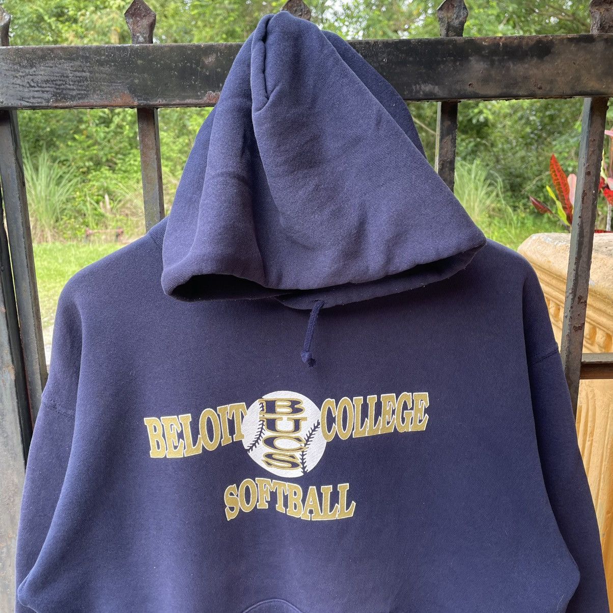 Russell Athletic × Vintage 🔥Vintage 90s Beloit College Softball Pullover Sweater Hoodie Size US M / EU 48-50 / 2 - 3 Thumbnail