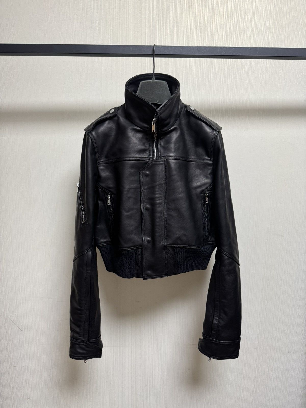 Rick Owens Rick owens 26SS RL01F2719 LHOSJP Leather jacket Size US M / EU 48-50 / 2 - 1 Thumbnail