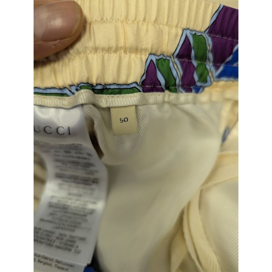 Gucci o1rshd1 Short Pants in Ivory/Blue Size US 34 / EU 50 - 16 Thumbnail
