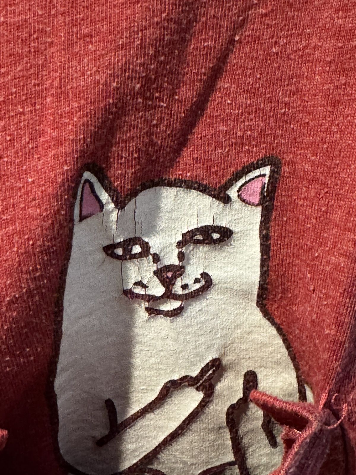 RIPNDIP Rip N Dip Nermal Flipping Middle Finger Red Pocket Tee Med Size US M / EU 48-50 / 2 - 2 Thumbnail