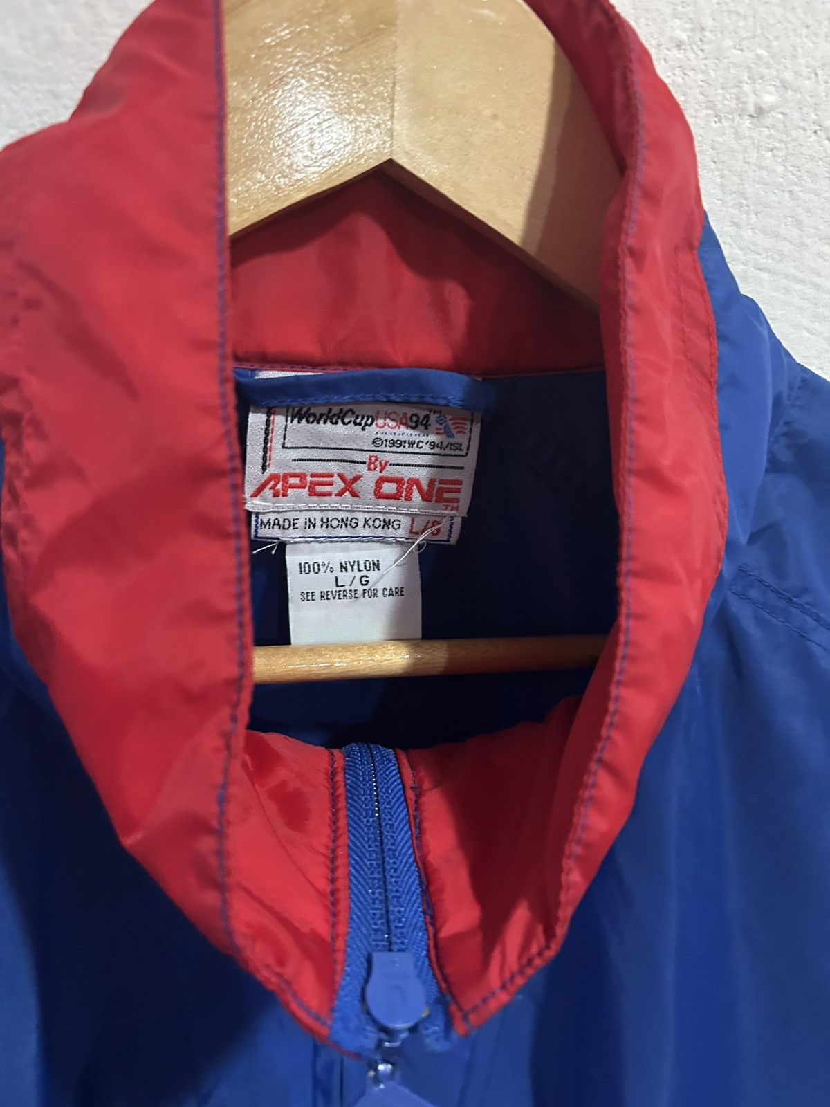 Apex Vintage Apex World Cup 1994 Nylon Windbreaker Size US L / EU 52-54 / 3 - 3 Thumbnail
