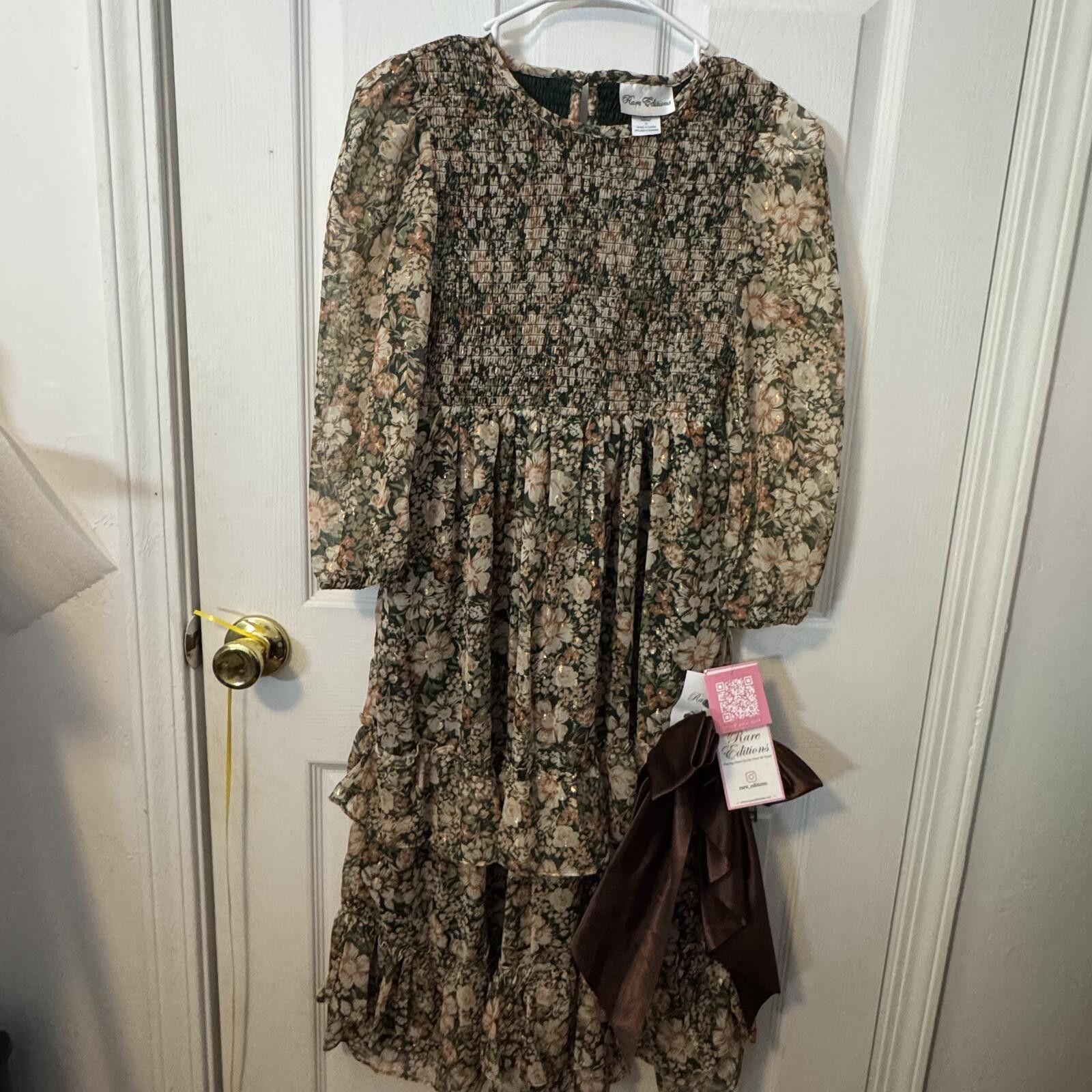Other NWT Rare Editions Size 12 Olive Floral Dress Size ONE SIZE - 1 Thumbnail