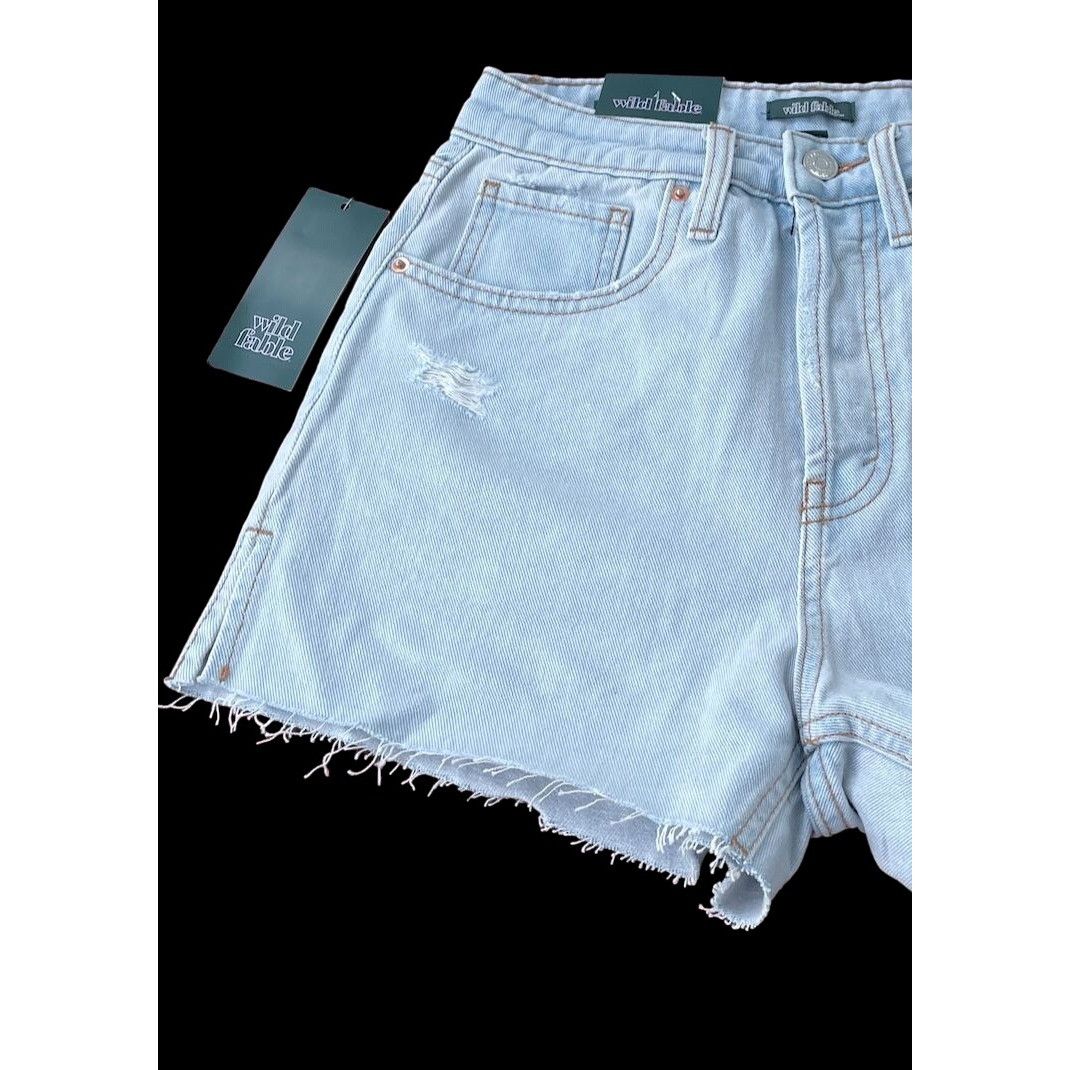 Other Wild Fable - Women's High-Rise Cutoff Short - Light Blue - 0 Size 24" / US 00 / IT 34 - 13 Thumbnail
