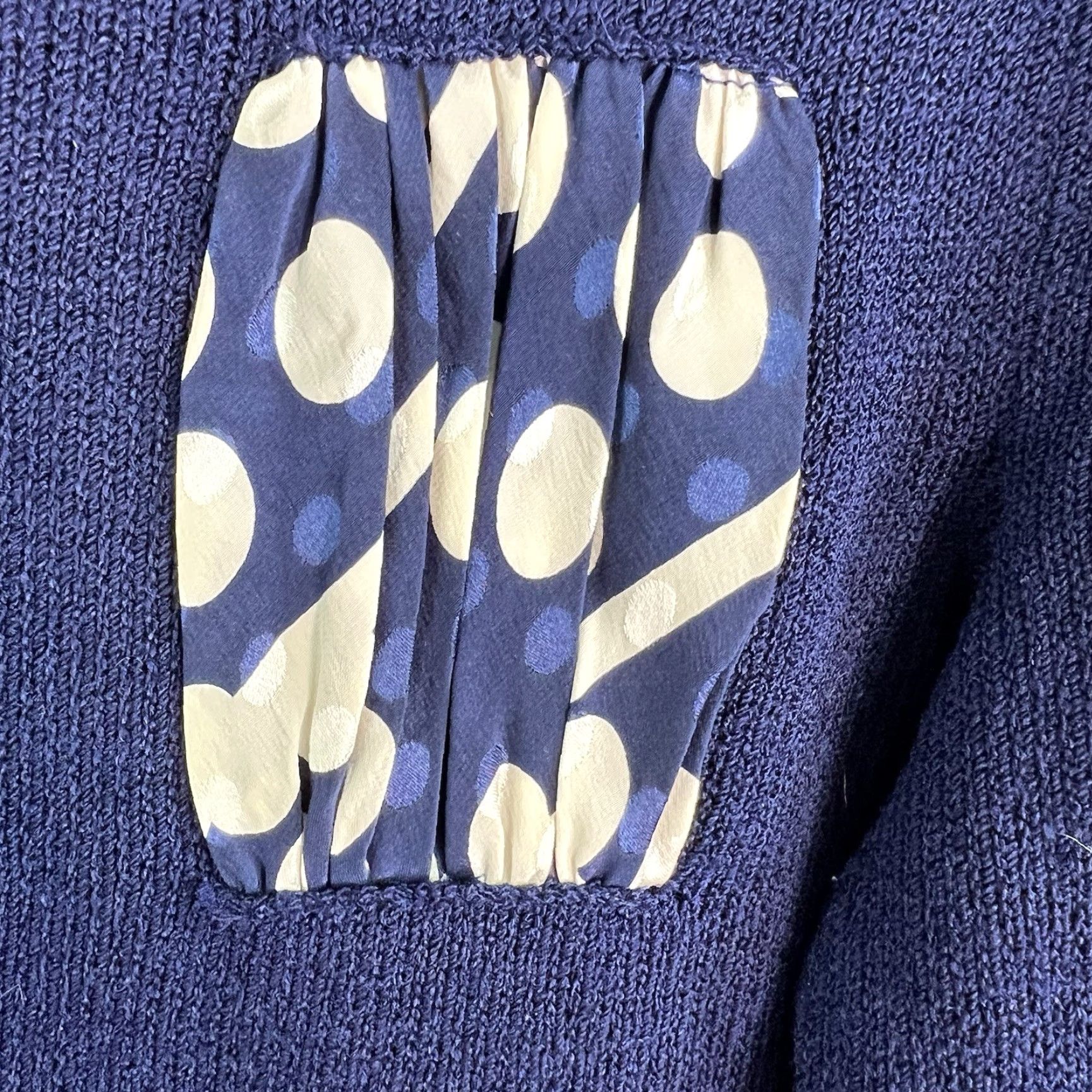 Vintage VINTAGE Raul Blanco Handloom Sweater Women’s Size 8 Blue Geometric Knit Pullover Raglan Long Sleeve Vintage 80s/90s Womens Size M / US 6-8 / IT 42-44 - 3 Thumbnail