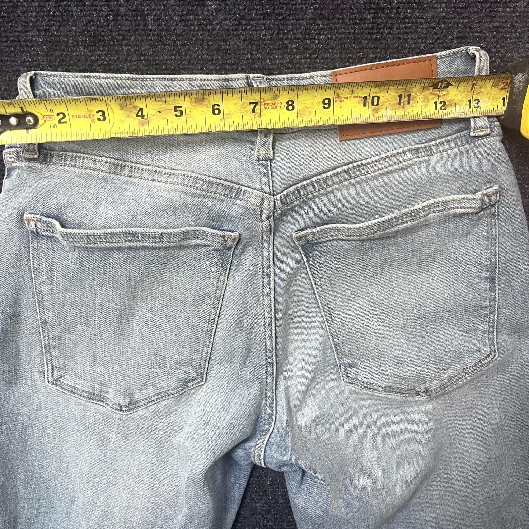 Lucky Brand Lucky Brand Jeans Womens 6 28 Light Wash Distressed Ankle Skinny Raw Hem Denim Shirt Size 28" / US 6 / IT 42 - 6 Thumbnail