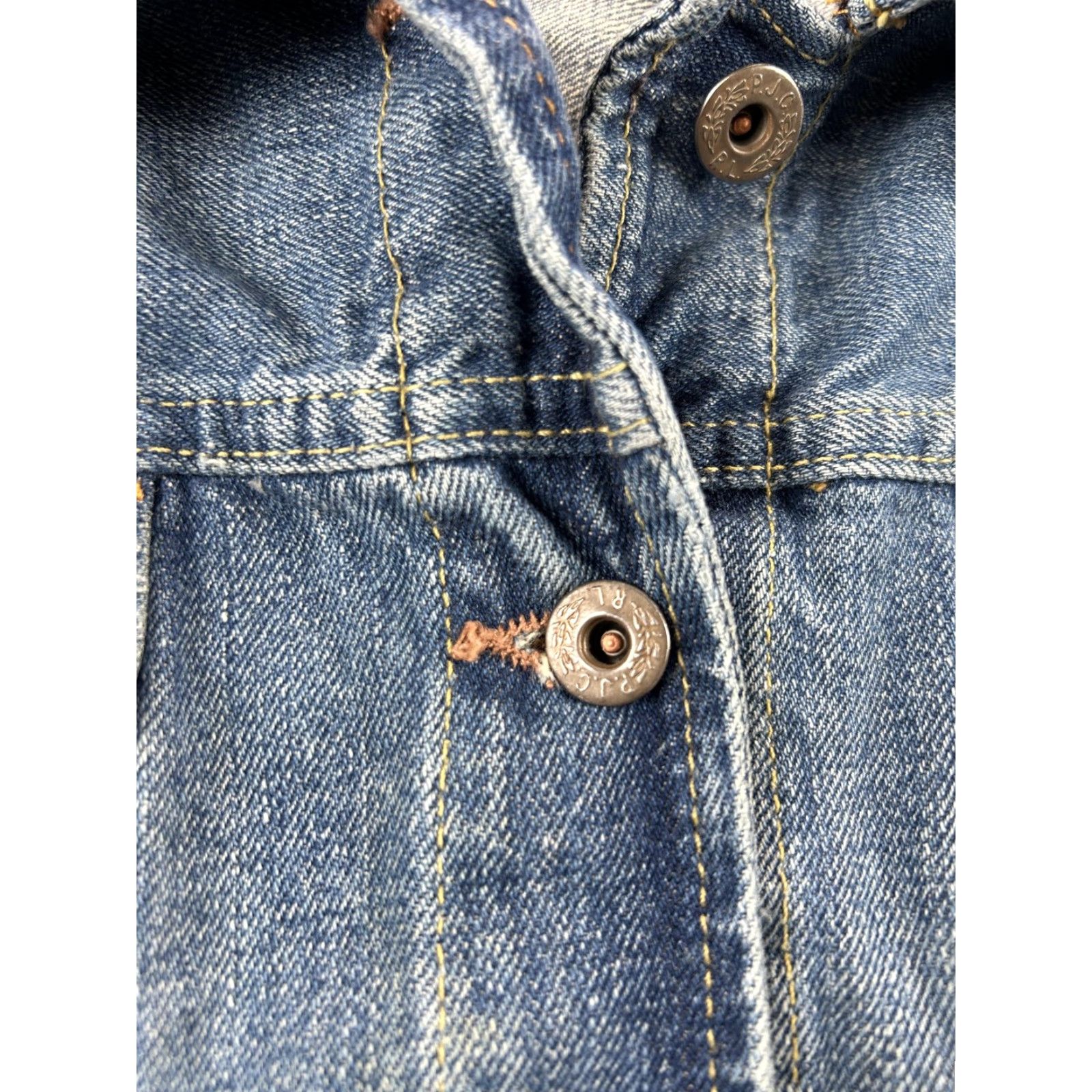 Ralph Lauren Polo Jeans Ralph Lauren Jacket Womens Large Blue Denim Trucker Crop Y2K Size 36" / US 14 / IT 50 - 5 Thumbnail