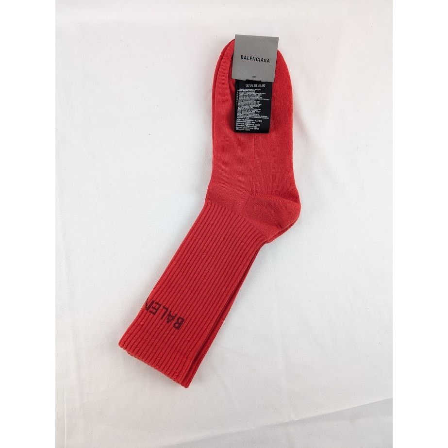 Balenciaga o1rshd1 Size : L / Tennis Socks in Red Size ONE SIZE - 2 Thumbnail