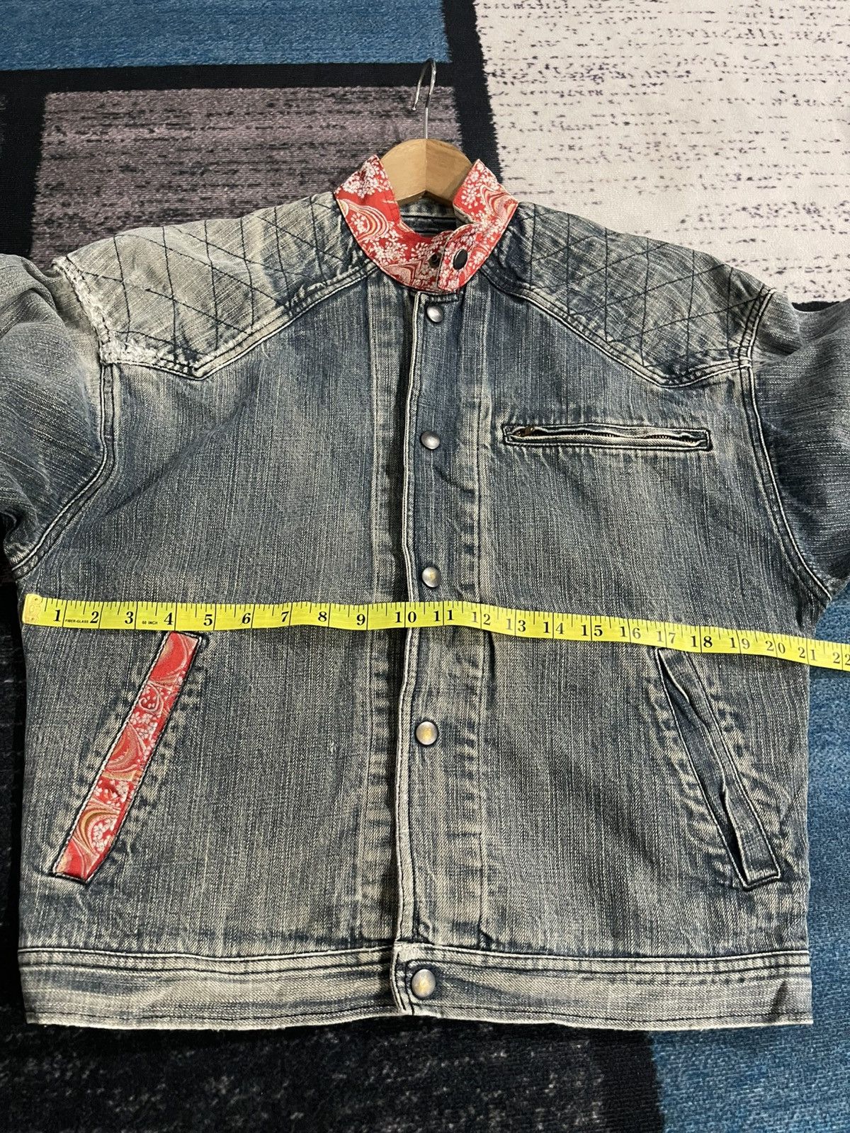 Vintage Vintage Unbrand Distressed Denim Jacket Size US L / EU 52-54 / 3 - 18 Thumbnail