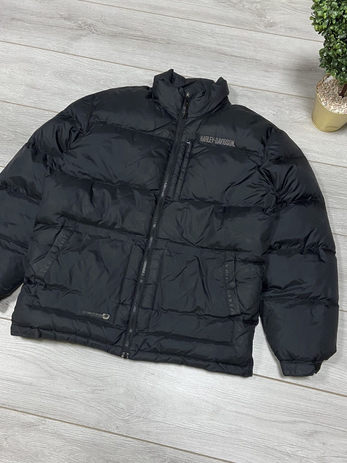 Harley Davidson Vintage skull ☠️ Harley Davidson Puffer Jacket Size US M / EU 48-50 / 2 - 5 Thumbnail