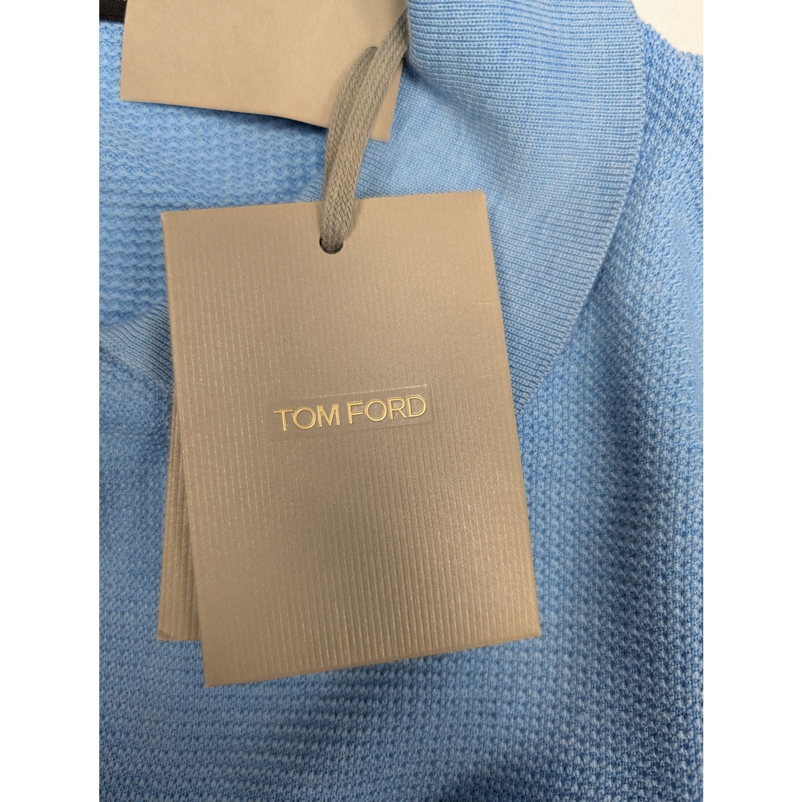 Tom Ford o1rshd1 Knit Polo in Blue Size US M / EU 48-50 / 2 - 11 Thumbnail