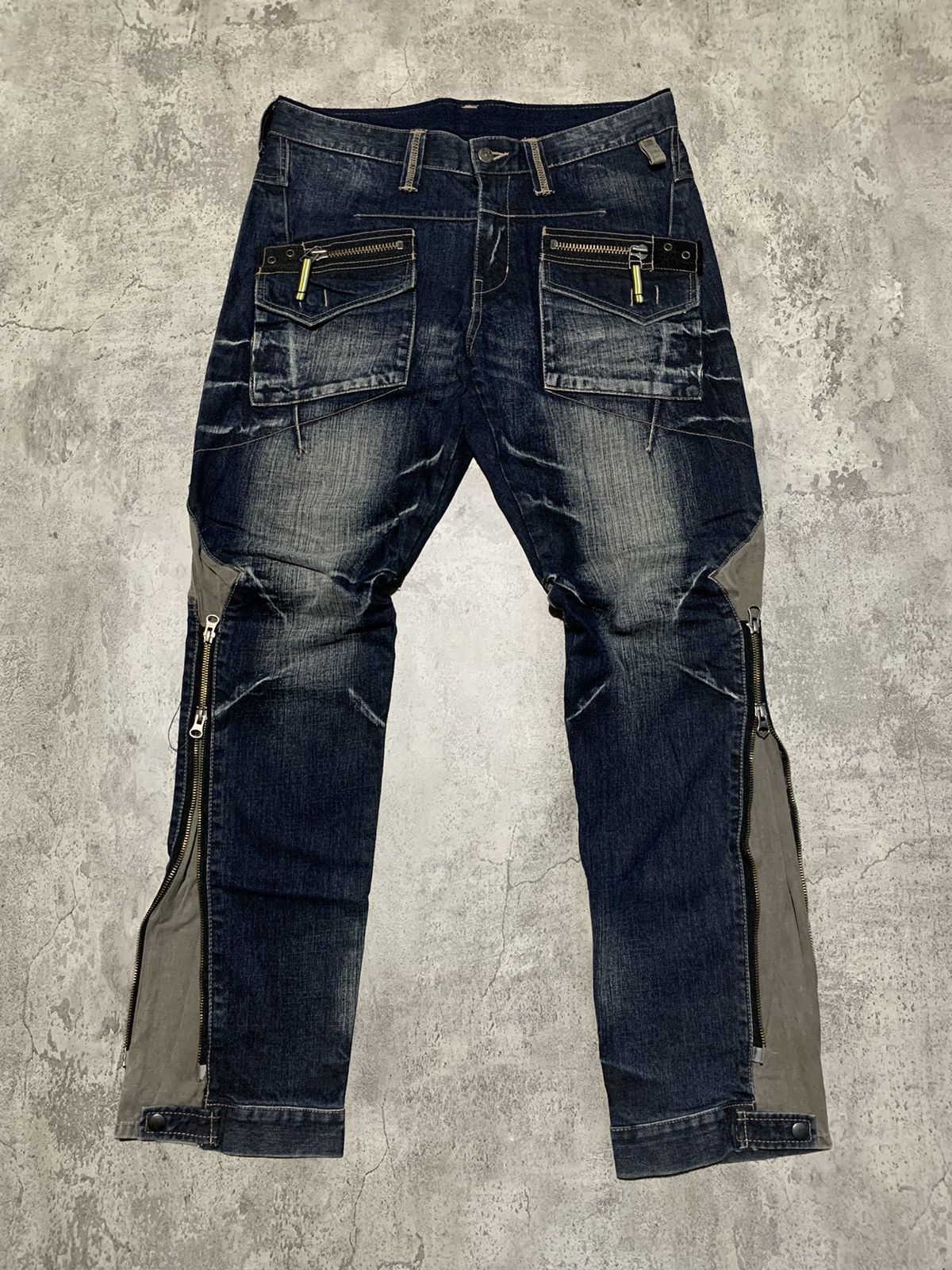 PPFM PPFM japan multizipper convertible punk jeans 32x32 Size US 32 / EU 48 - 1 Thumbnail