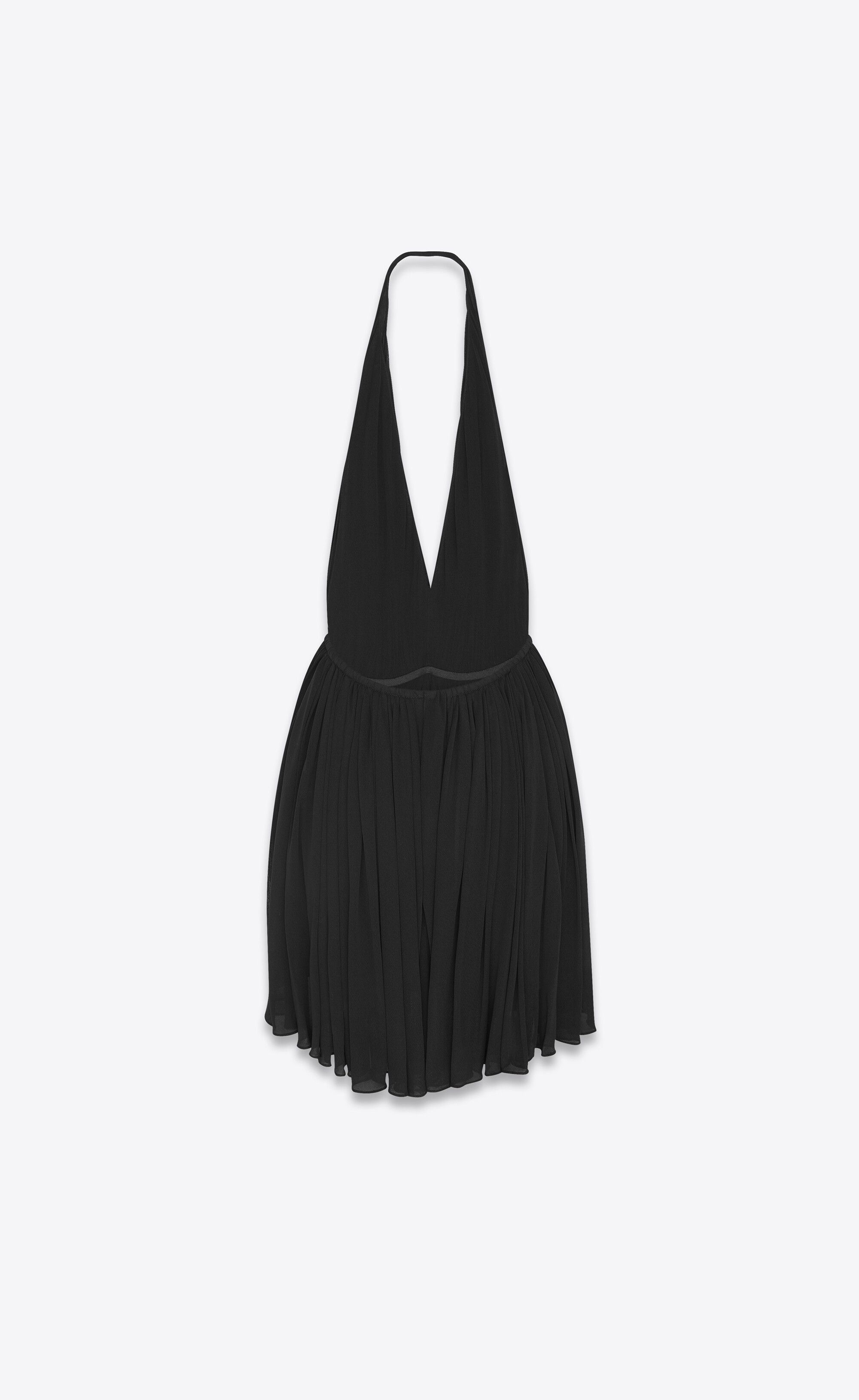 Saint Laurent Paris o1tp1o0125 Backless Dress In Crepe Jersey in Black Size L / US 10 / IT 46 - 2 Thumbnail