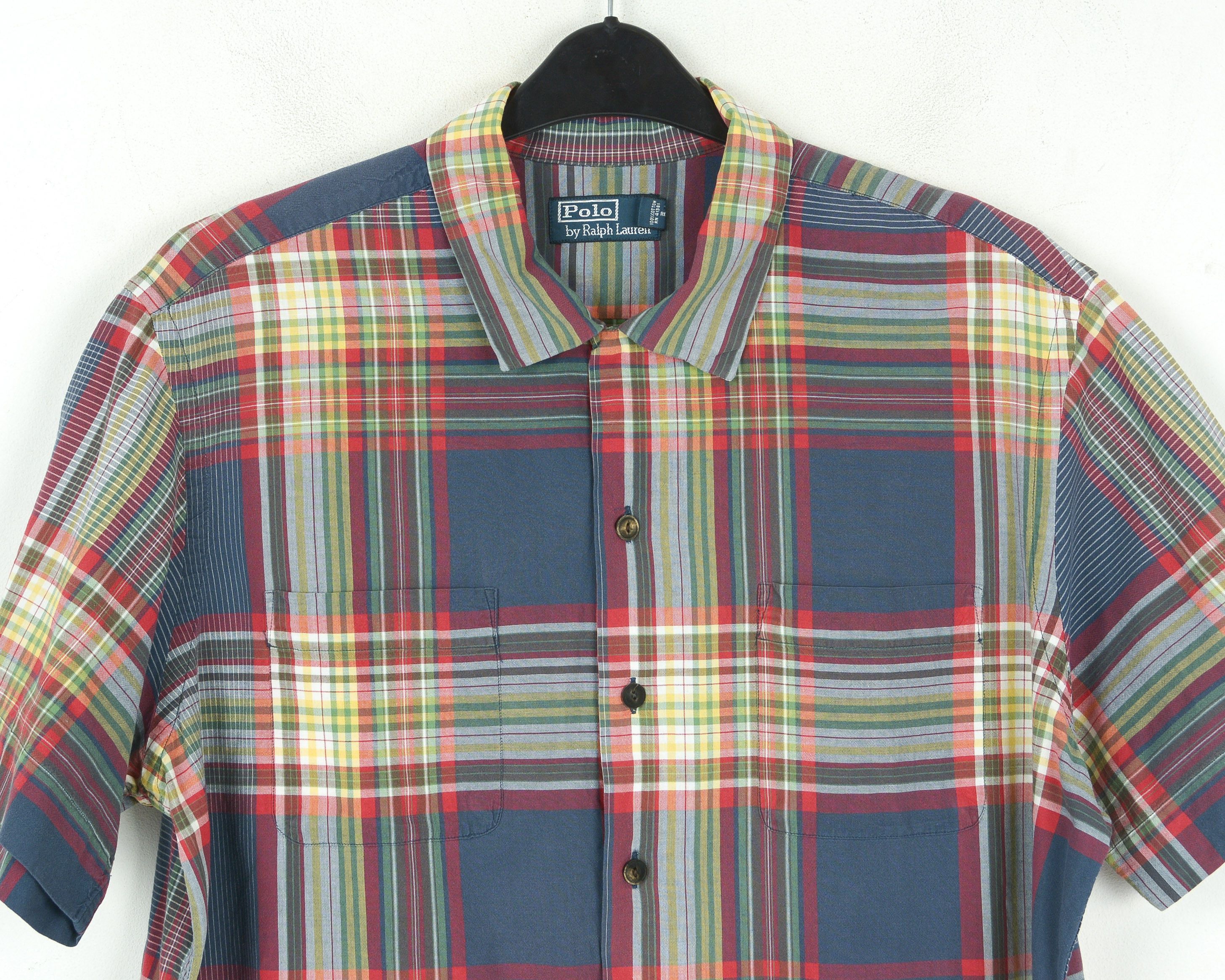 Polo Ralph Lauren Vintage Shirt XL Plaid Short Sleeve Check Cotton Tartan Size US XL / EU 56 / 4 - 2 Thumbnail