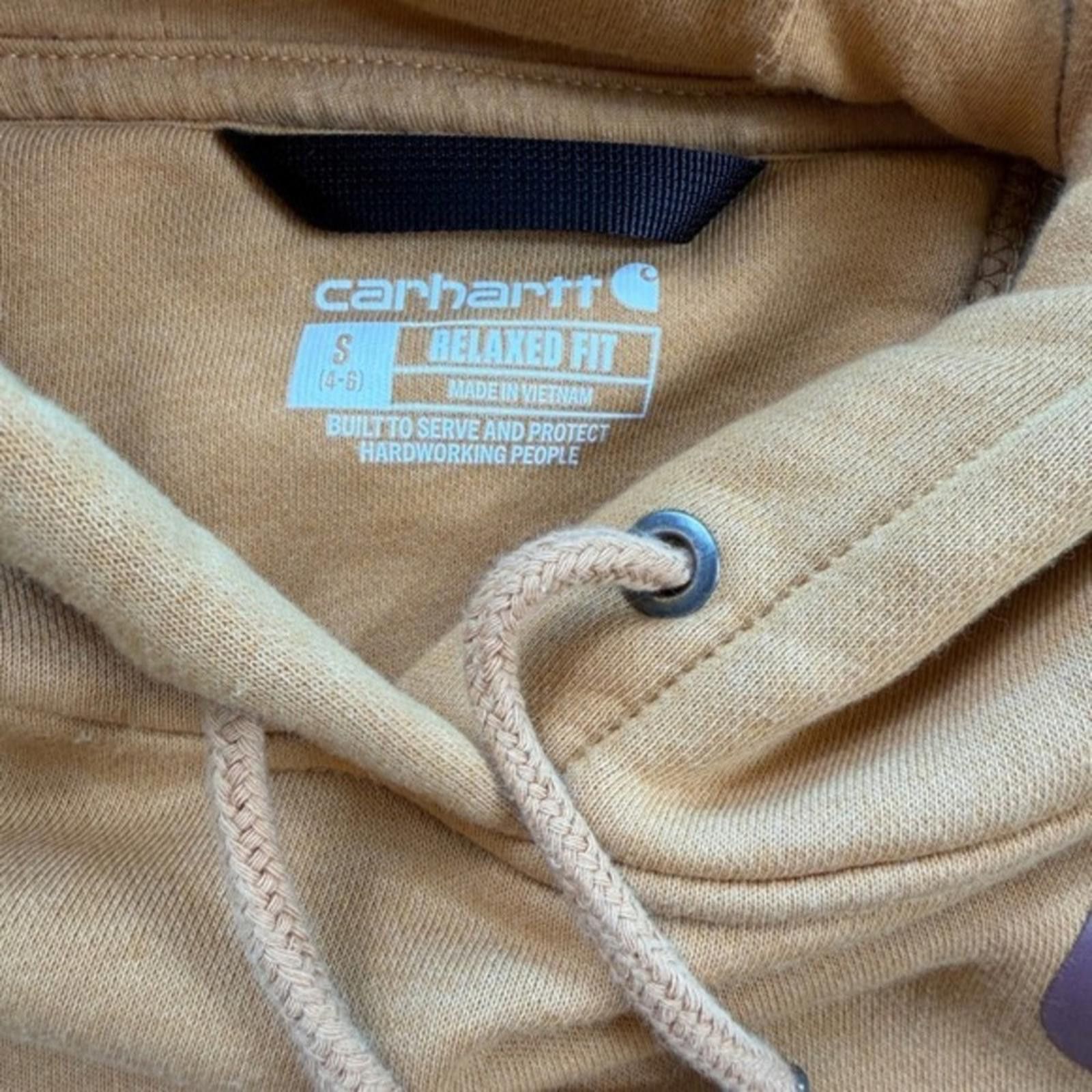 Carhartt Carhartt Youth S Brown Hoodie Relaxed Pullover Kids S (4–6) Size US S / EU 44-46 / 1 - 4 Thumbnail