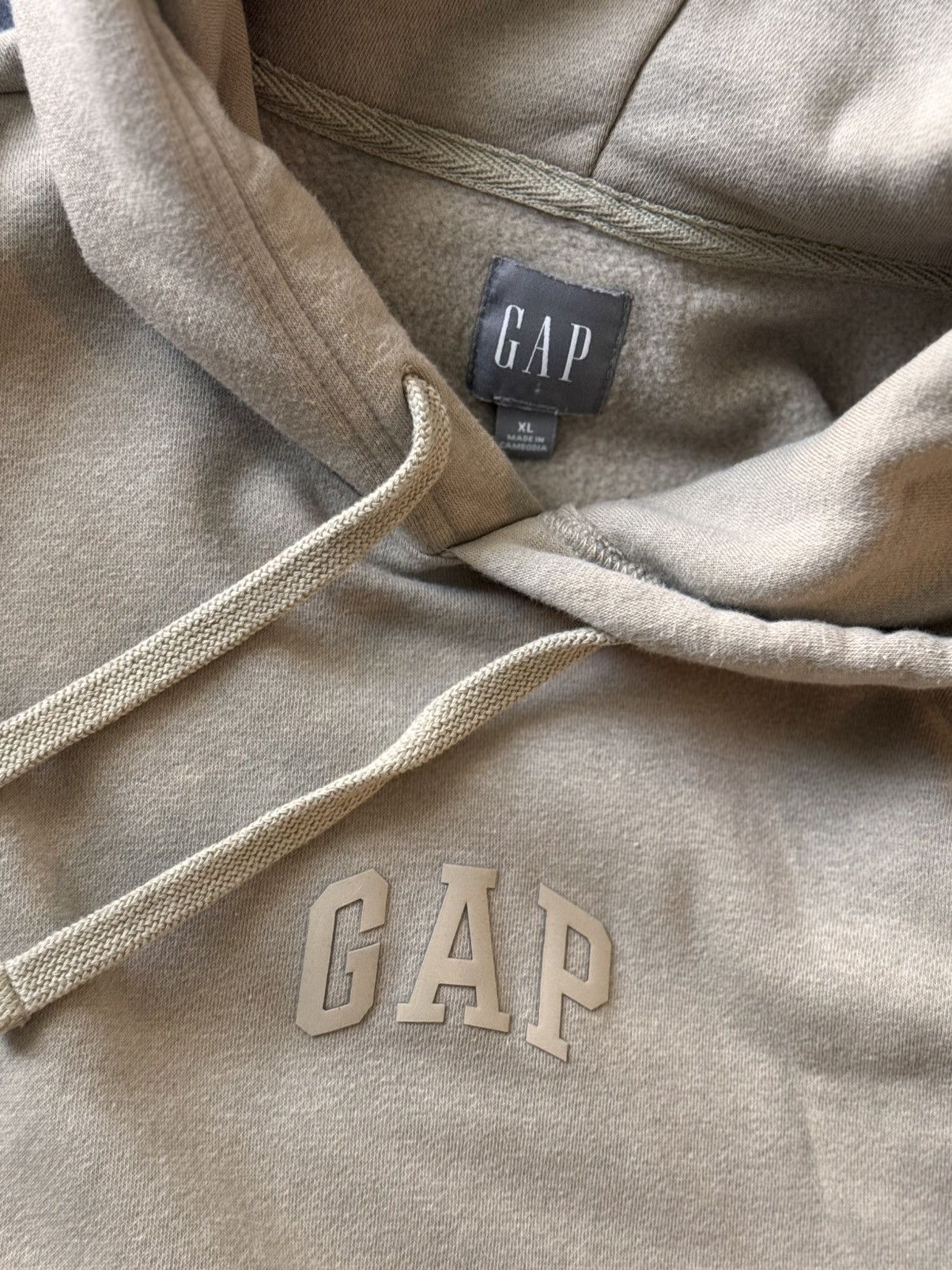 Gap Beige minimal Gap Hoodie Size US XL / EU 56 / 4 - 2 Thumbnail