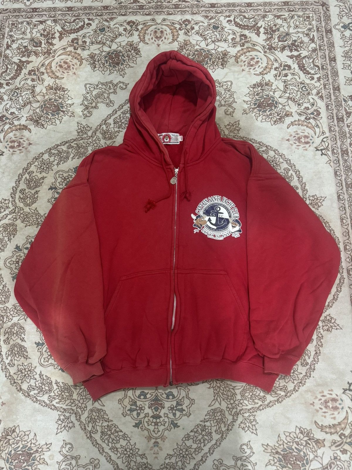 Captain Santors × Vintage Vintage Captain Santa Yatch Club Faded Zipper Hoodie Size US M / EU 48-50 / 2 - 3 Thumbnail