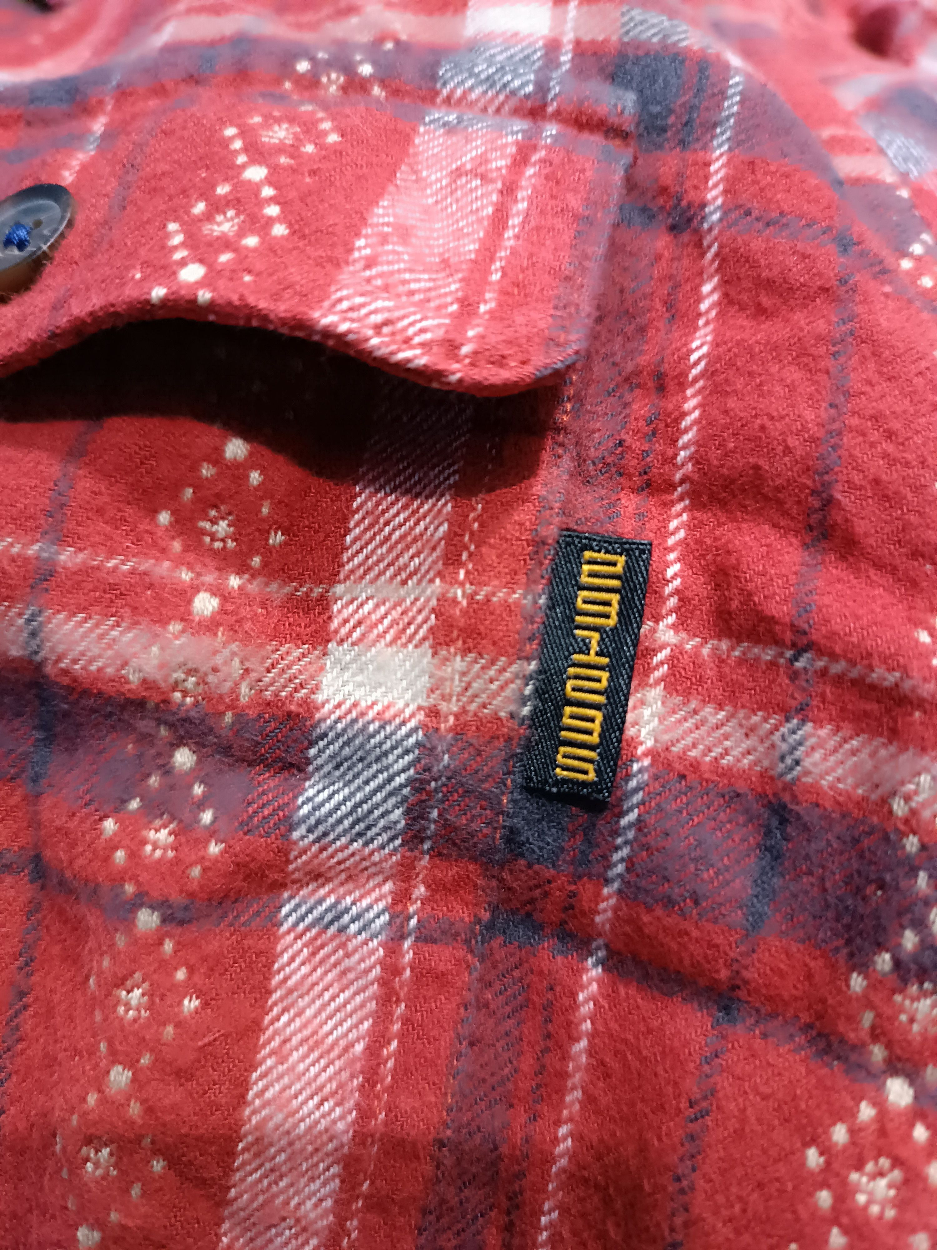 Japanese Brand × Vintage 291295=Homme Flannel Shirt Red Plaid Button Up Long Sleeve Size US L / EU 52-54 / 3 - 7 Thumbnail