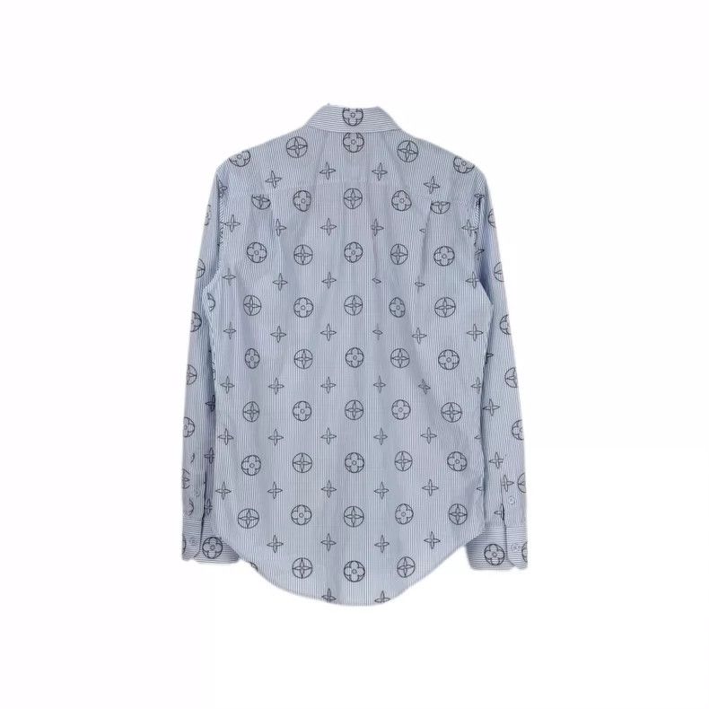 Louis Vuitton Louis Vuitton Blue vertical full logo shirt 2505-Nextarrow Size US XS / EU 42 / 0 - 2 Thumbnail