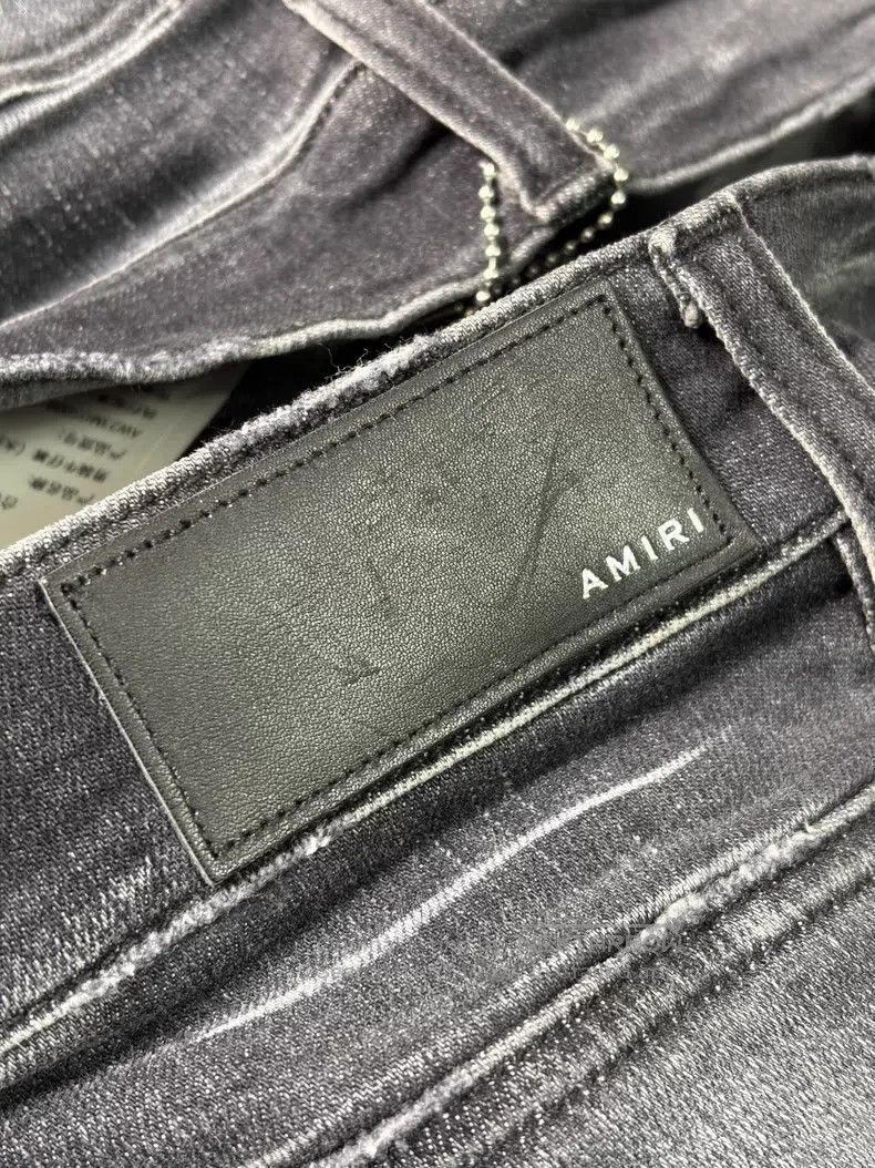 Amiri Amiri Size 32 Leather-paneled stretch jeans size 32 Size US 32 / EU 48 - 5 Thumbnail