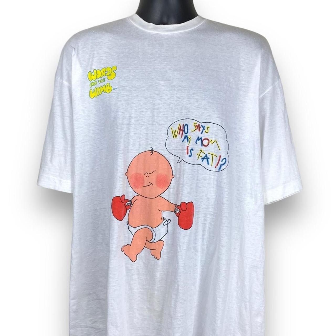 Vintage Vintage 90s Words from the Womb Cartoon Baby Funny Tshirt Size US XL / EU 56 / 4 - 1 Thumbnail