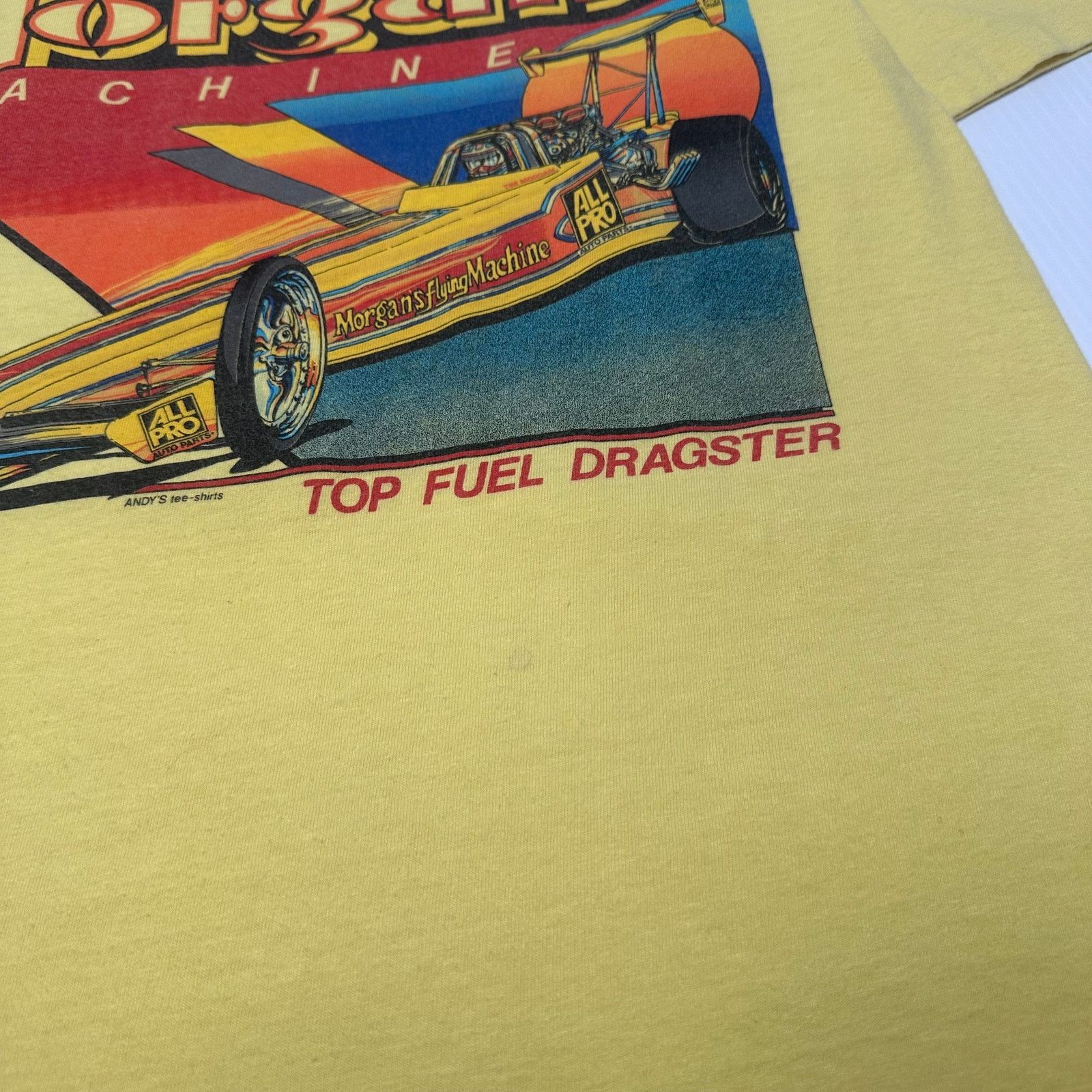 Hanes 90s Flying Morgans Drag Racing Graphic Tee L Size US L / EU 52-54 / 3 - 4 Thumbnail