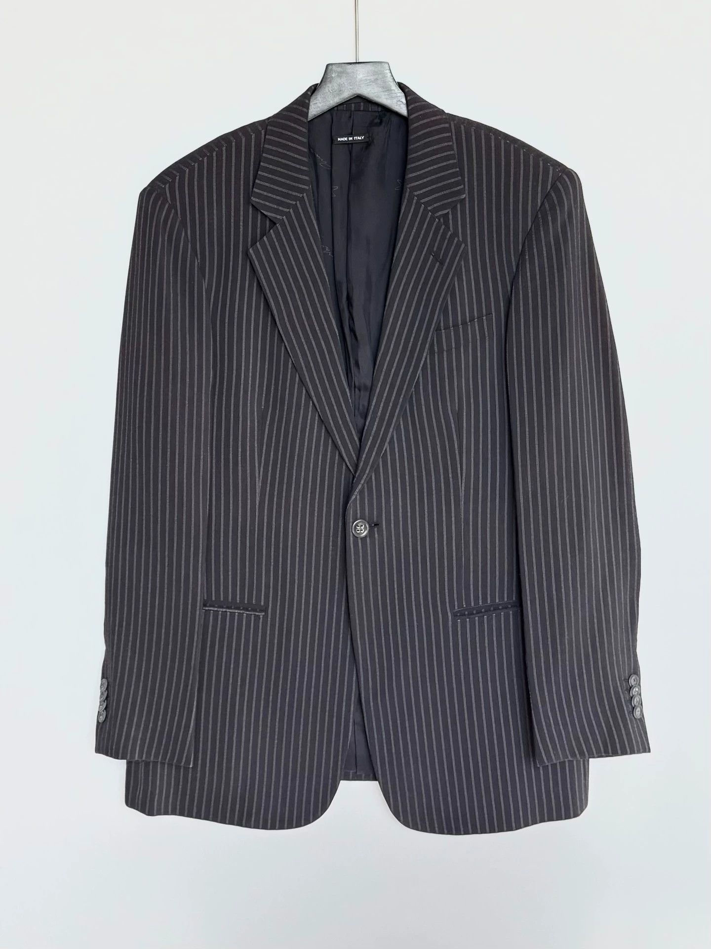 Giorgio Armani Giorgio Armani Brushed Silk Stripe Blazer 50 Size 50S - 1 Thumbnail