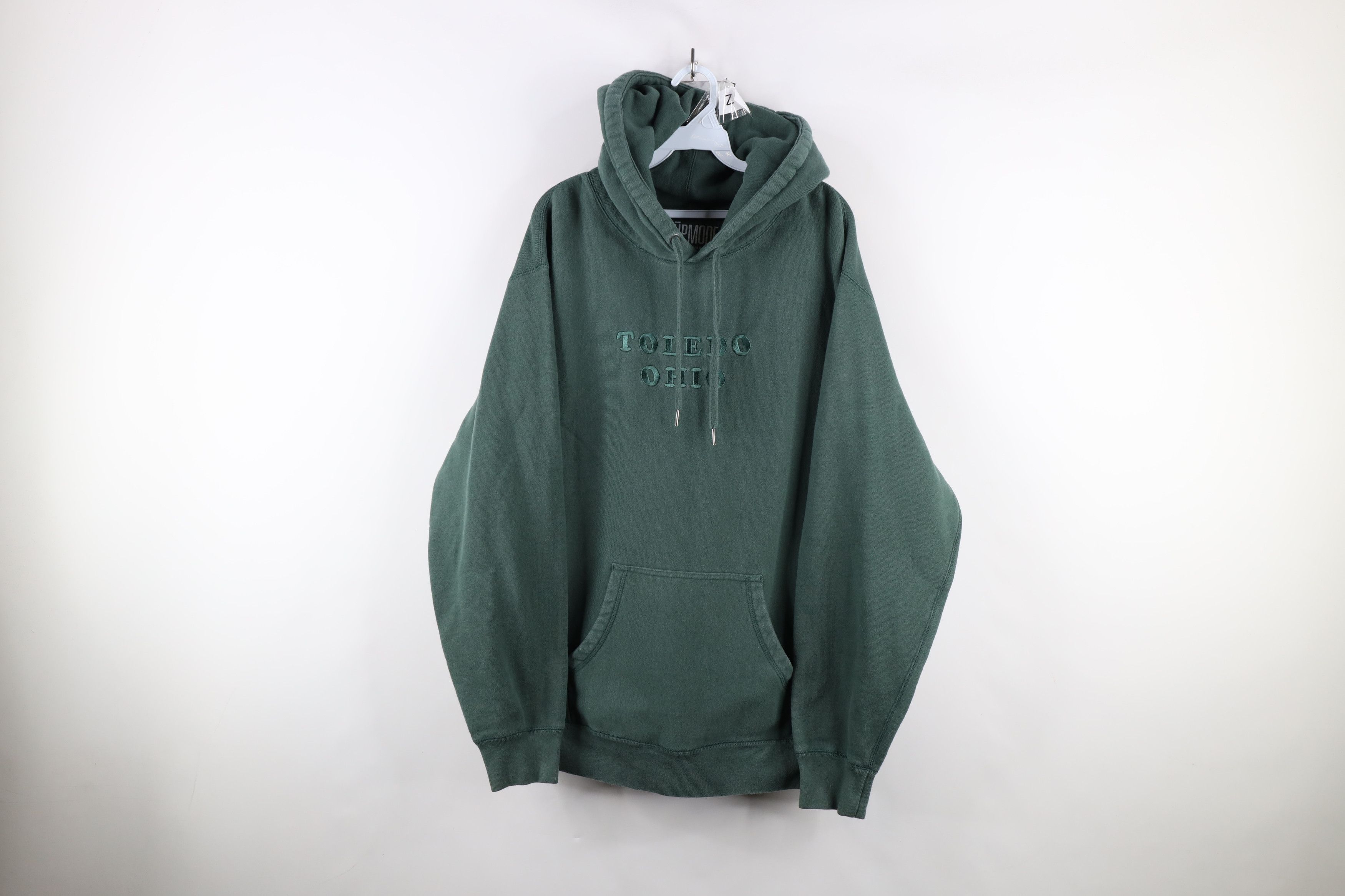 Vintage Y2K Streetwear Thick Heavyweight Toledo Ohio Hoodie Green Size US XL / EU 56 / 4 - 1 Thumbnail