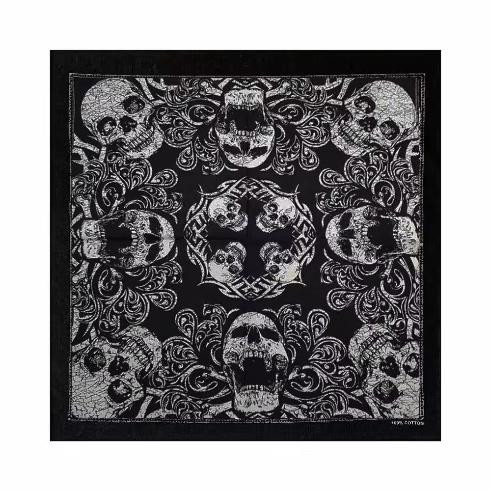 Japanese Brand Breathable Scarves Head Bandanna Gothic Punk Rock Style Size ONE SIZE - 1 Thumbnail
