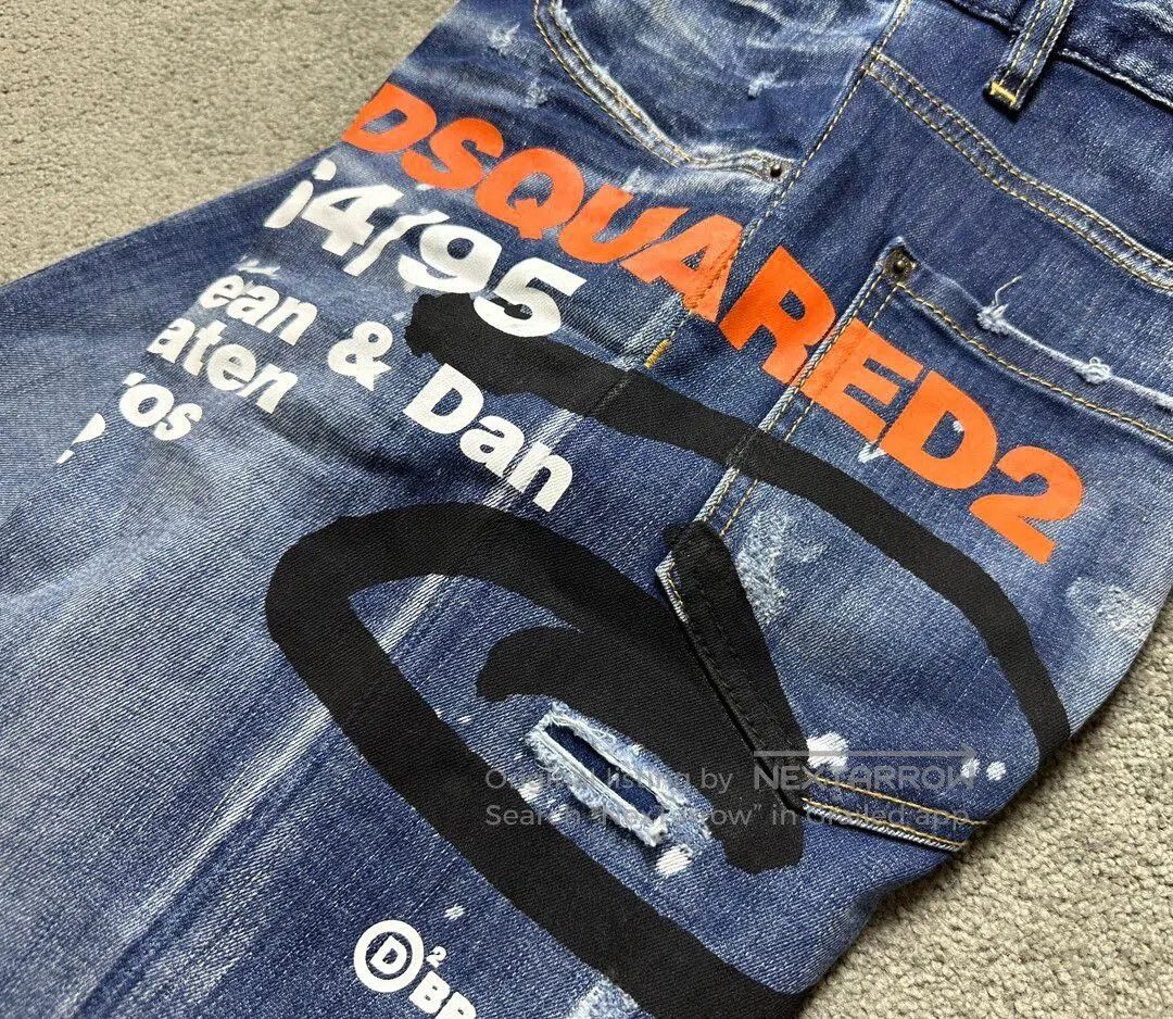 Dsquared2 Dsquared2 Skater Denim Jeans Graffiti Print. Size US 44 / EU 60 - 3 Thumbnail