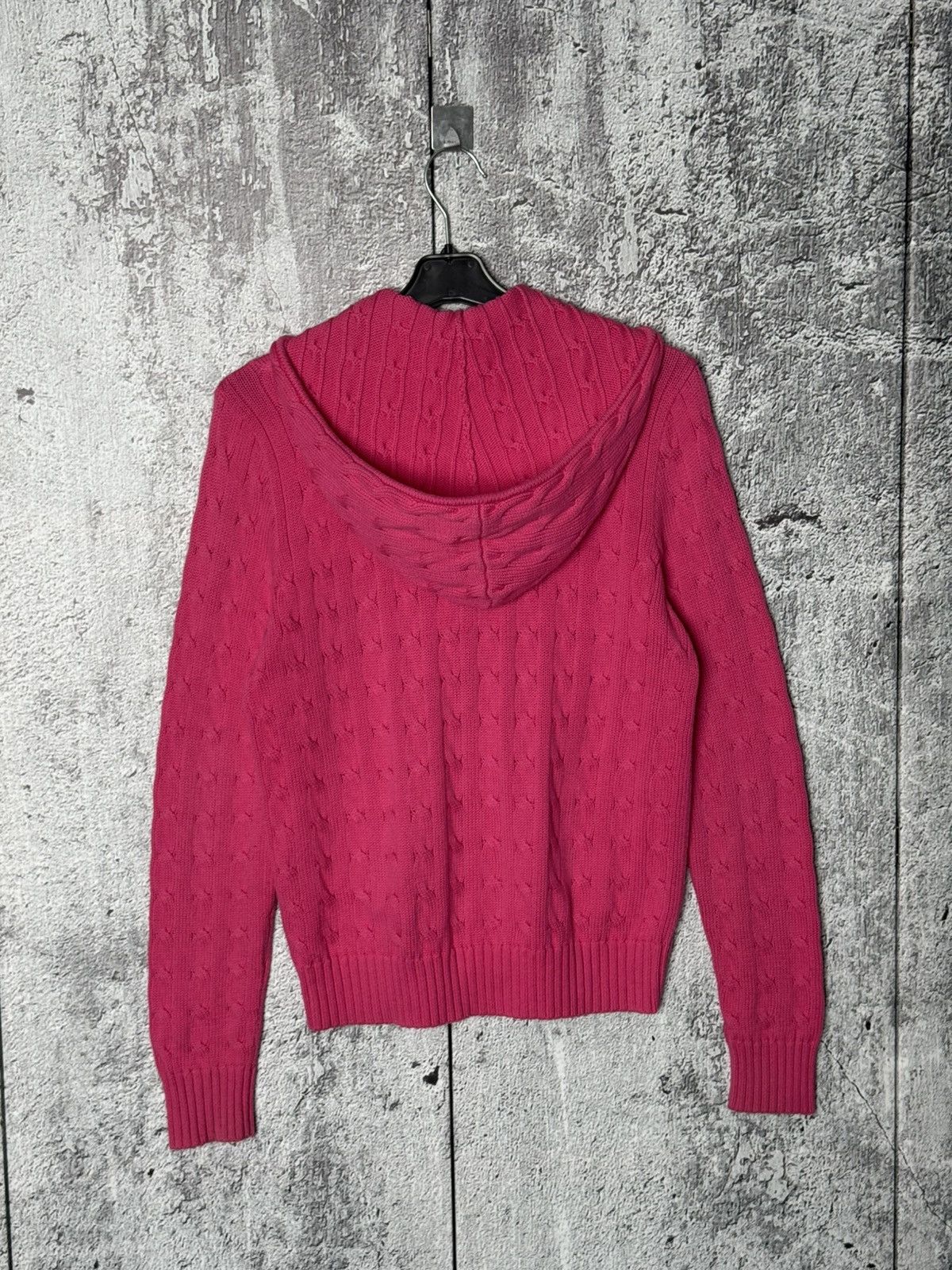 Polo Ralph Lauren Vintage Polo Ralph Lauren Sport Cable Knit Full Zip Hoodie Size L / US 10 / IT 46 - 8 Thumbnail