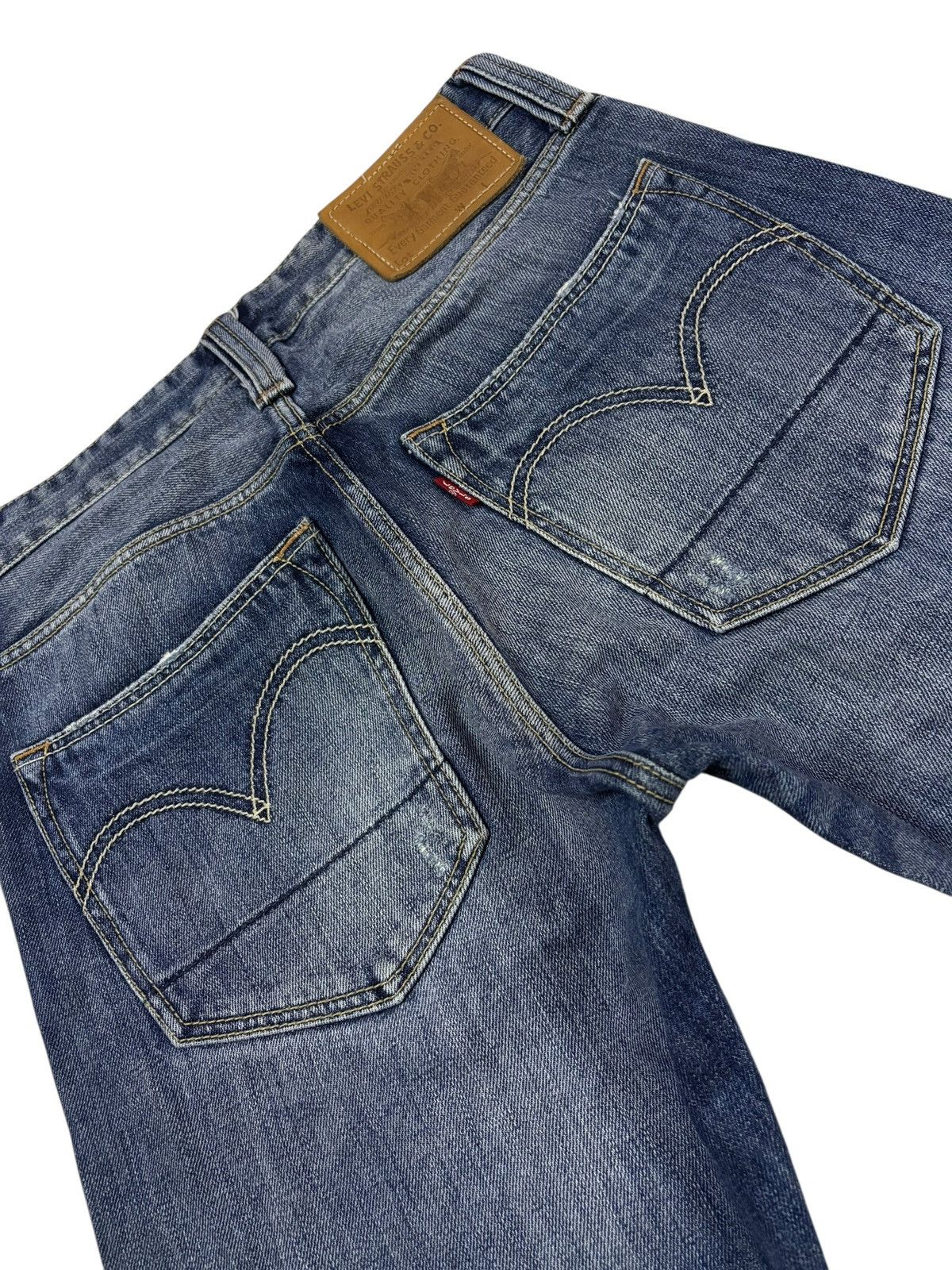 Levi's Vtg Y2k Levis 505 Distressed Patchwork Jeans Size US 28 / EU 44 - 5 Thumbnail