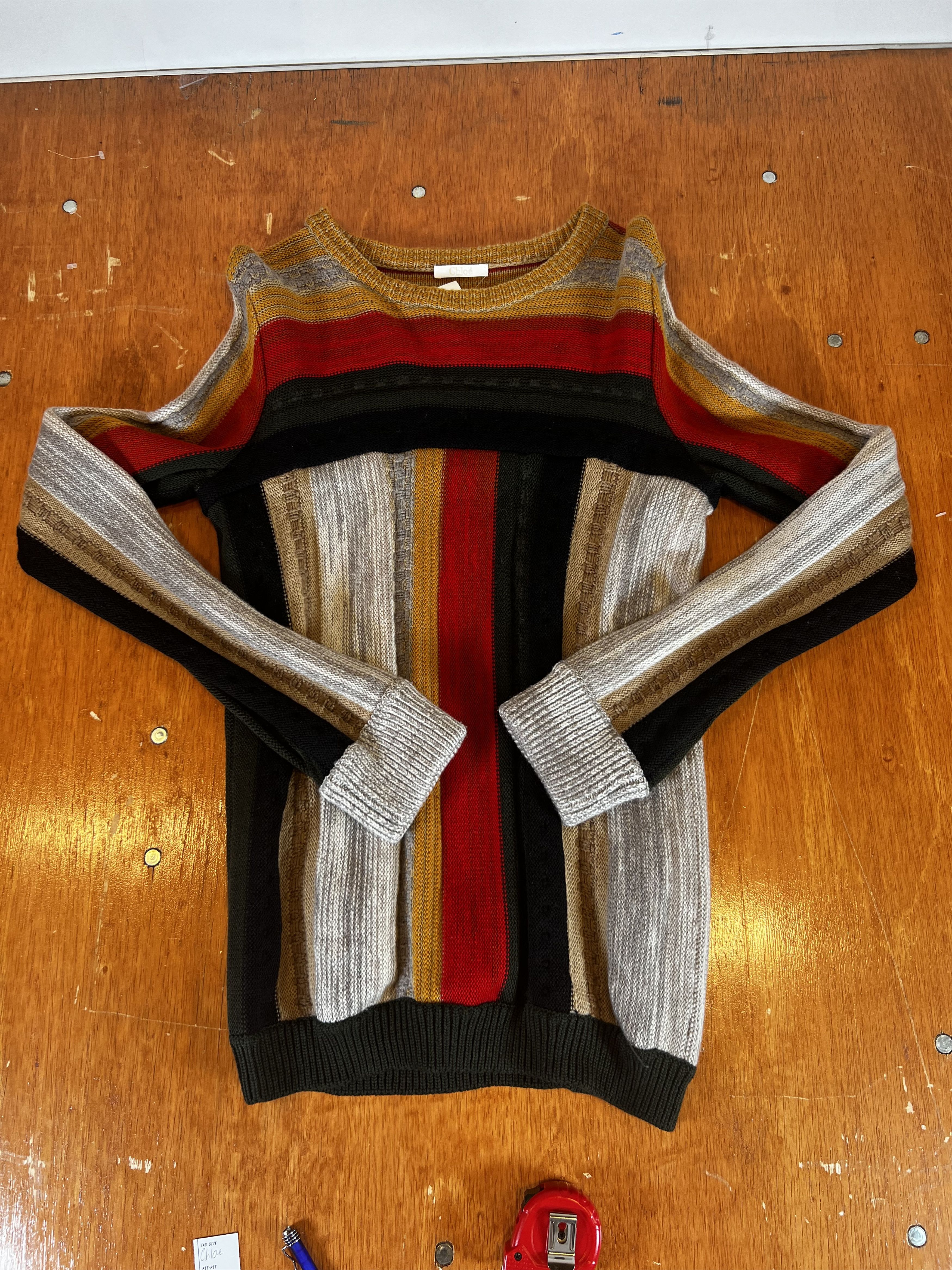 image of Chloe Chunky Knit Sweater Multicolor, Women's (Size Medium)