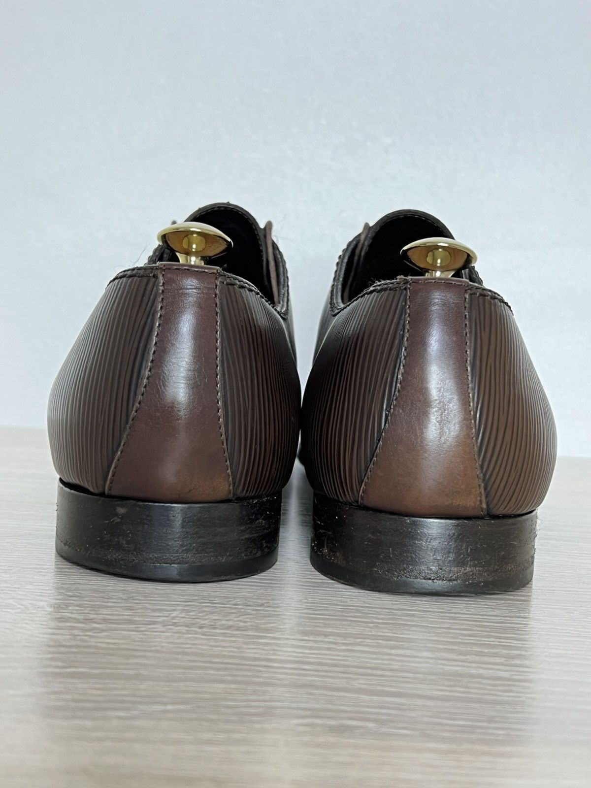 Louis Vuitton Louis Vuitton Epi Leather Cap Toe Derby Shoes Brown Size 10 Size US 10 / EU 43 - 8 Thumbnail