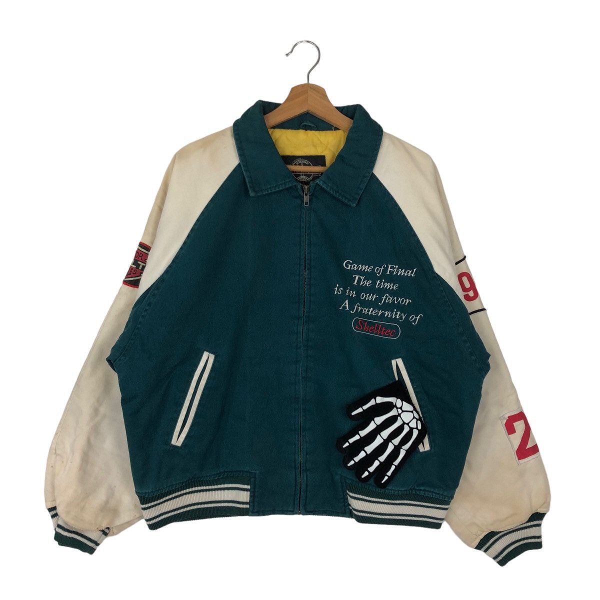 Japanese Brand VINTAGE VARSITY JACKET SHELL TEC BIG LOGO SPELL OUT Size US M / EU 48-50 / 2 - 1 Thumbnail